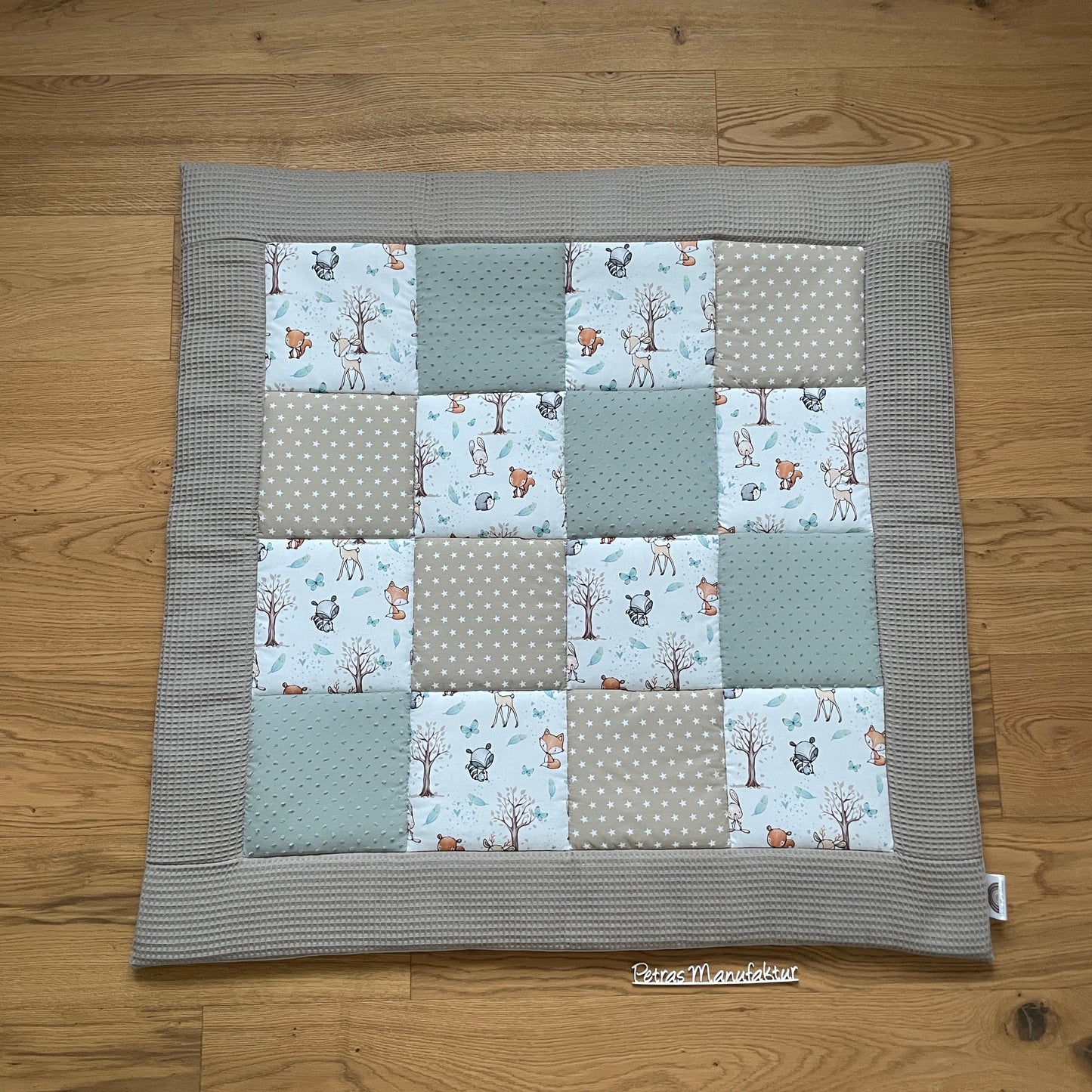 Krabbeldecke "Waldtiere mint“