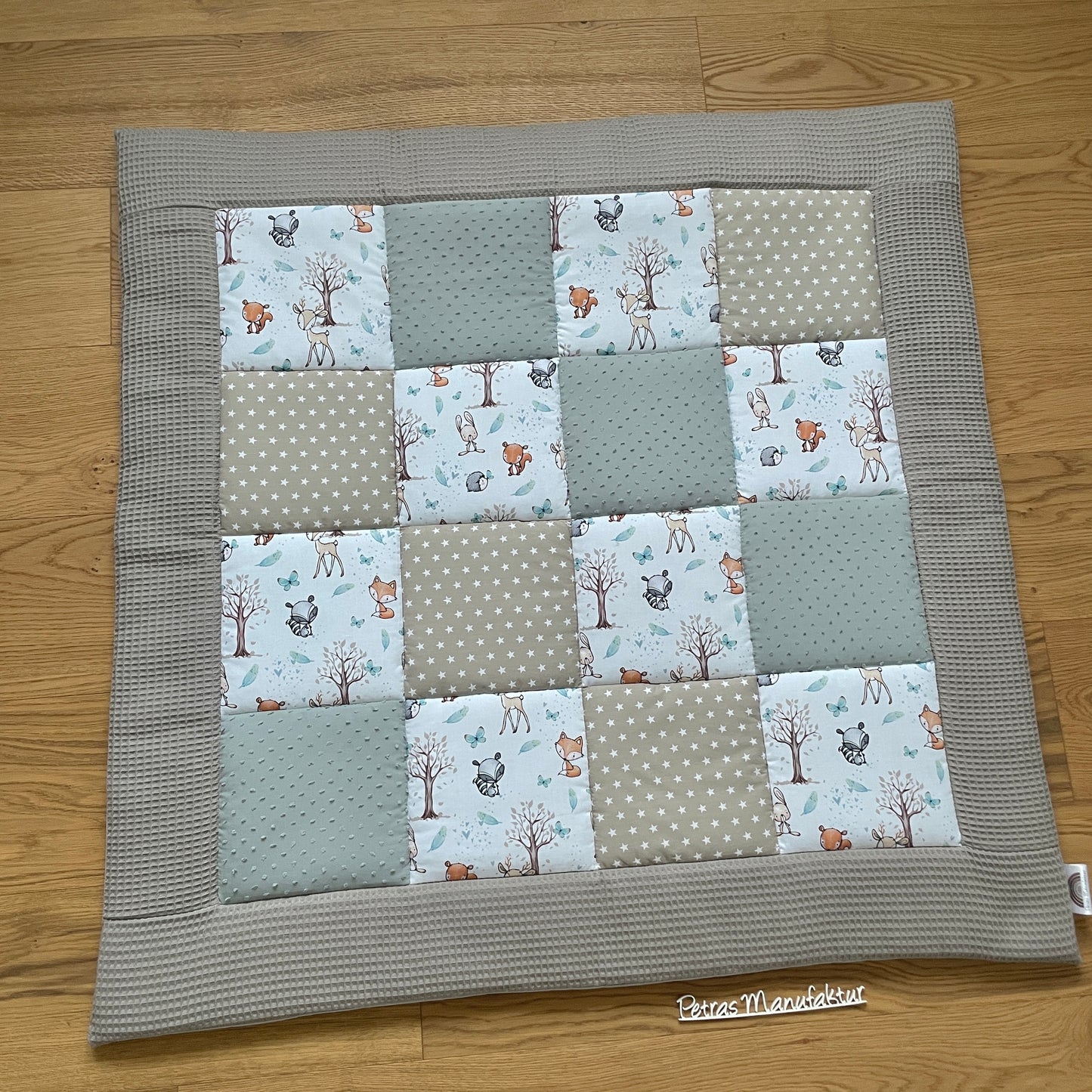 Krabbeldecke "Waldtiere mint“