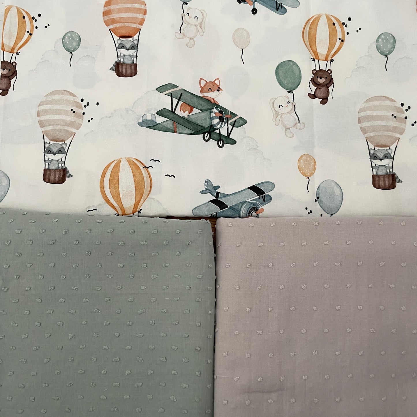 Krabbeldecke "fliegende Kuscheltiere“ Varianten