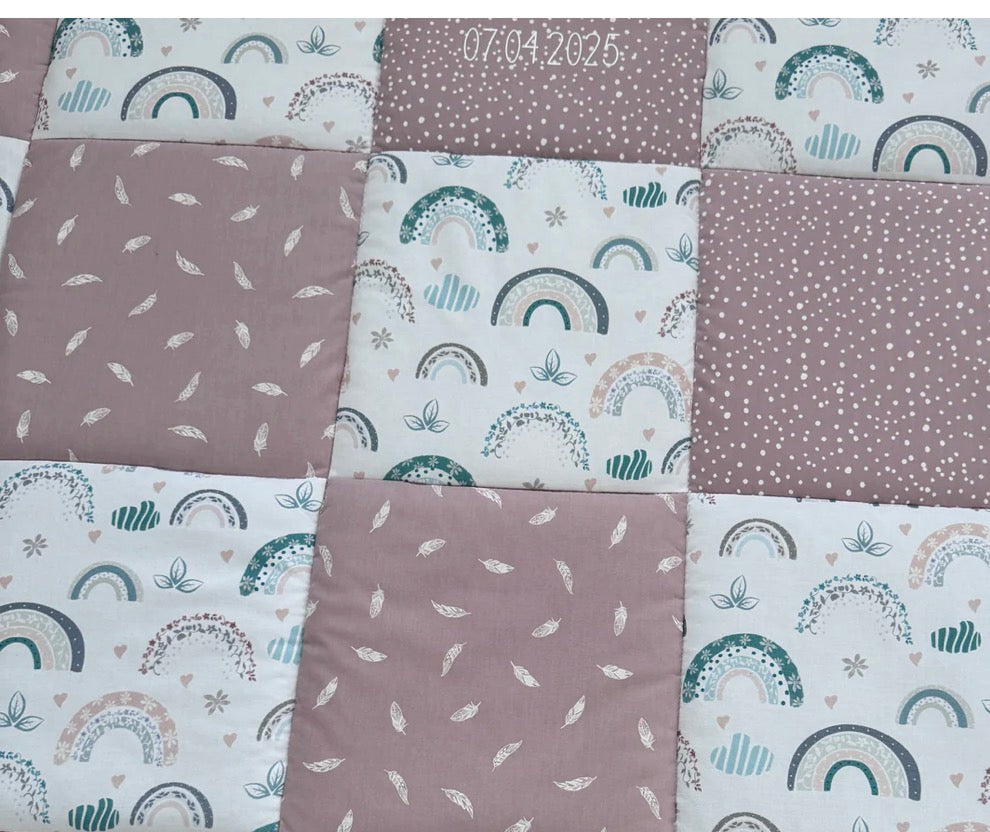 Kuscheldecke Regenbogen pastell