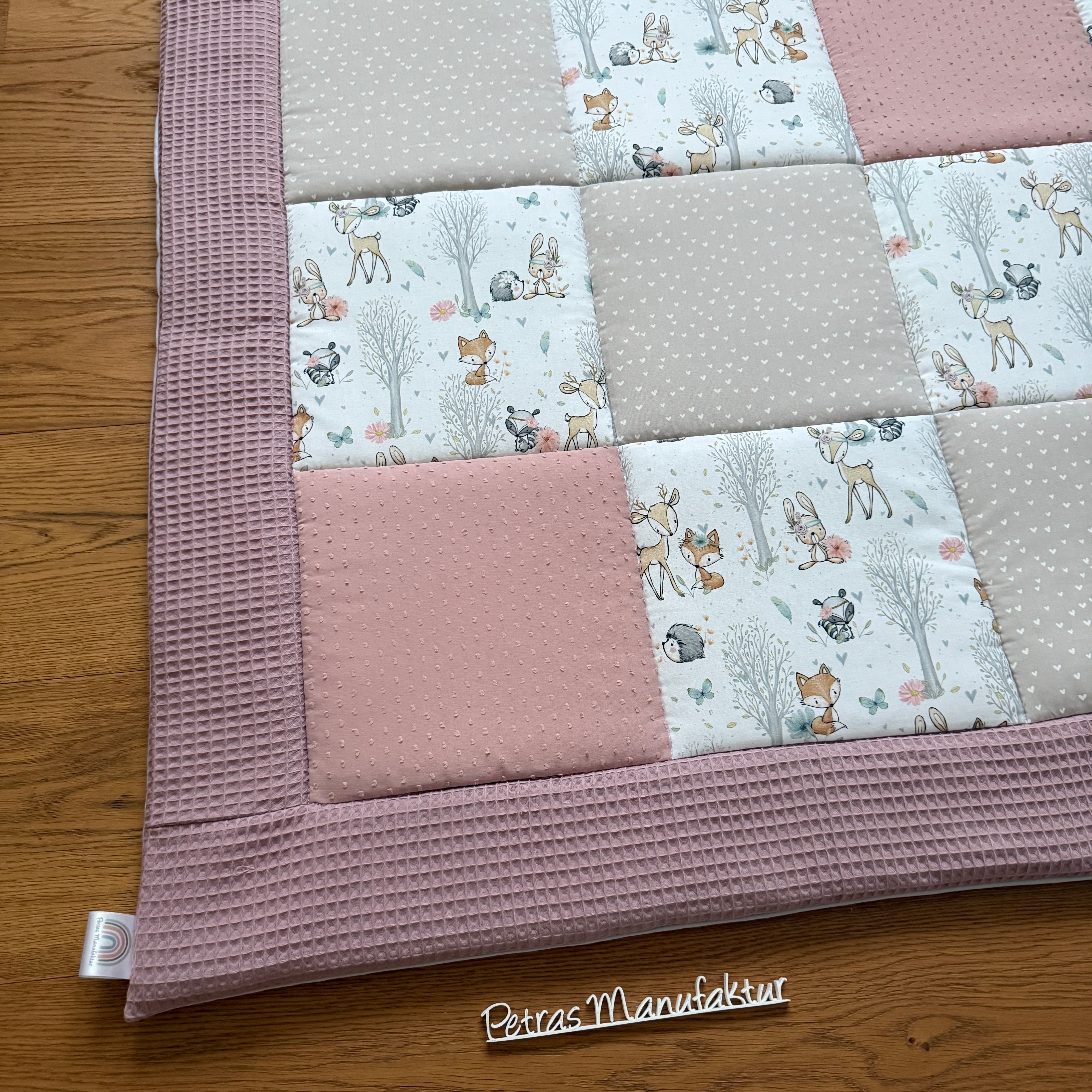 Krabbeldecke "Waldtiere pastell“ Modell 6