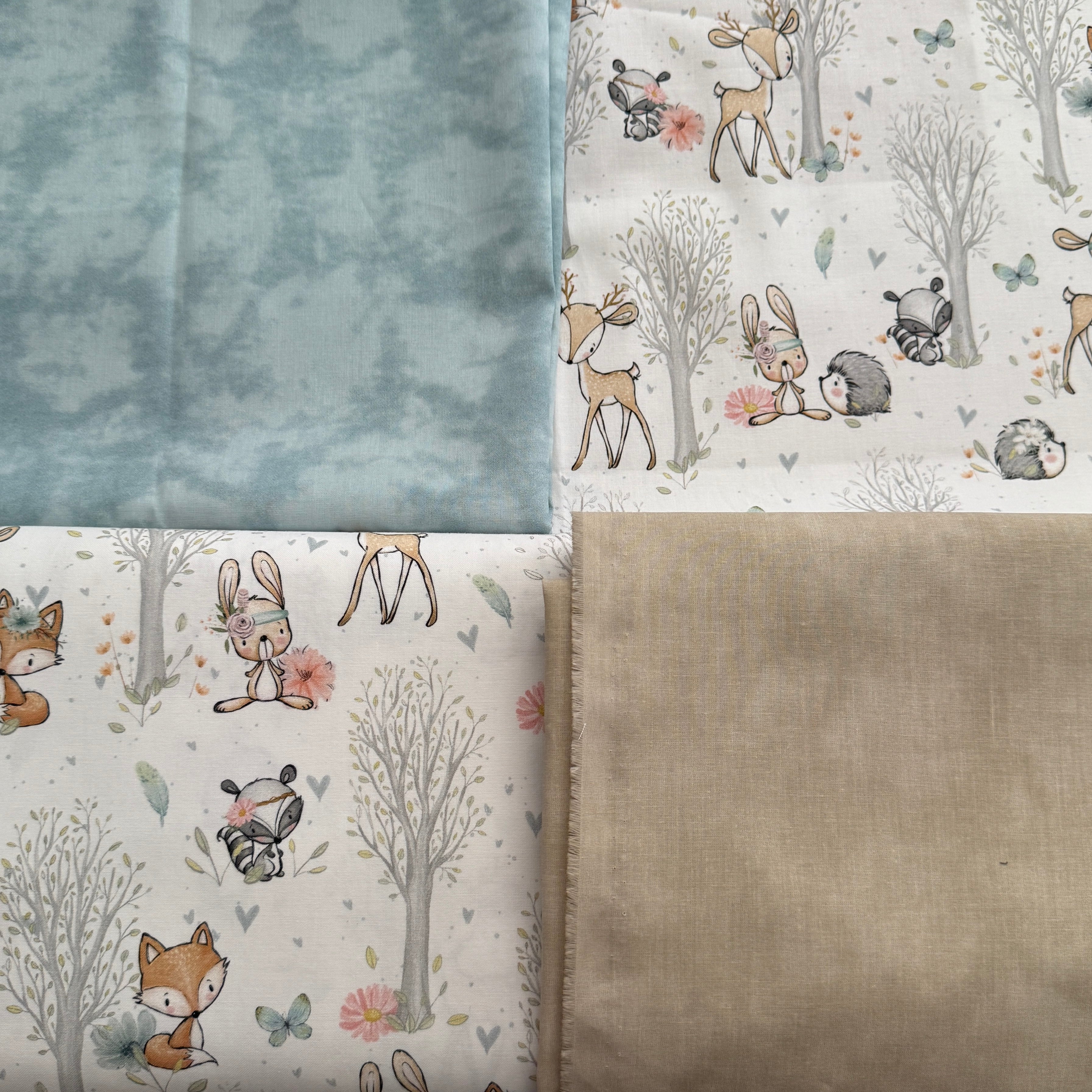 Krabbeldecke "Waldtiere pastell“ Modell 8
