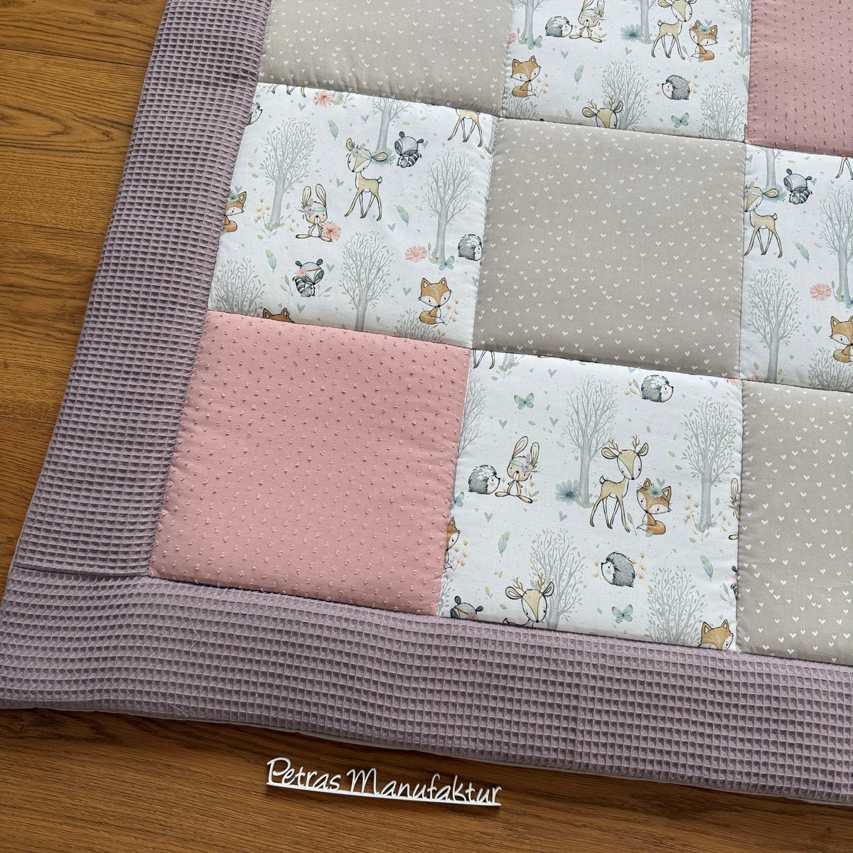 Krabbeldecke "Waldtiere pastell“ Modell 6