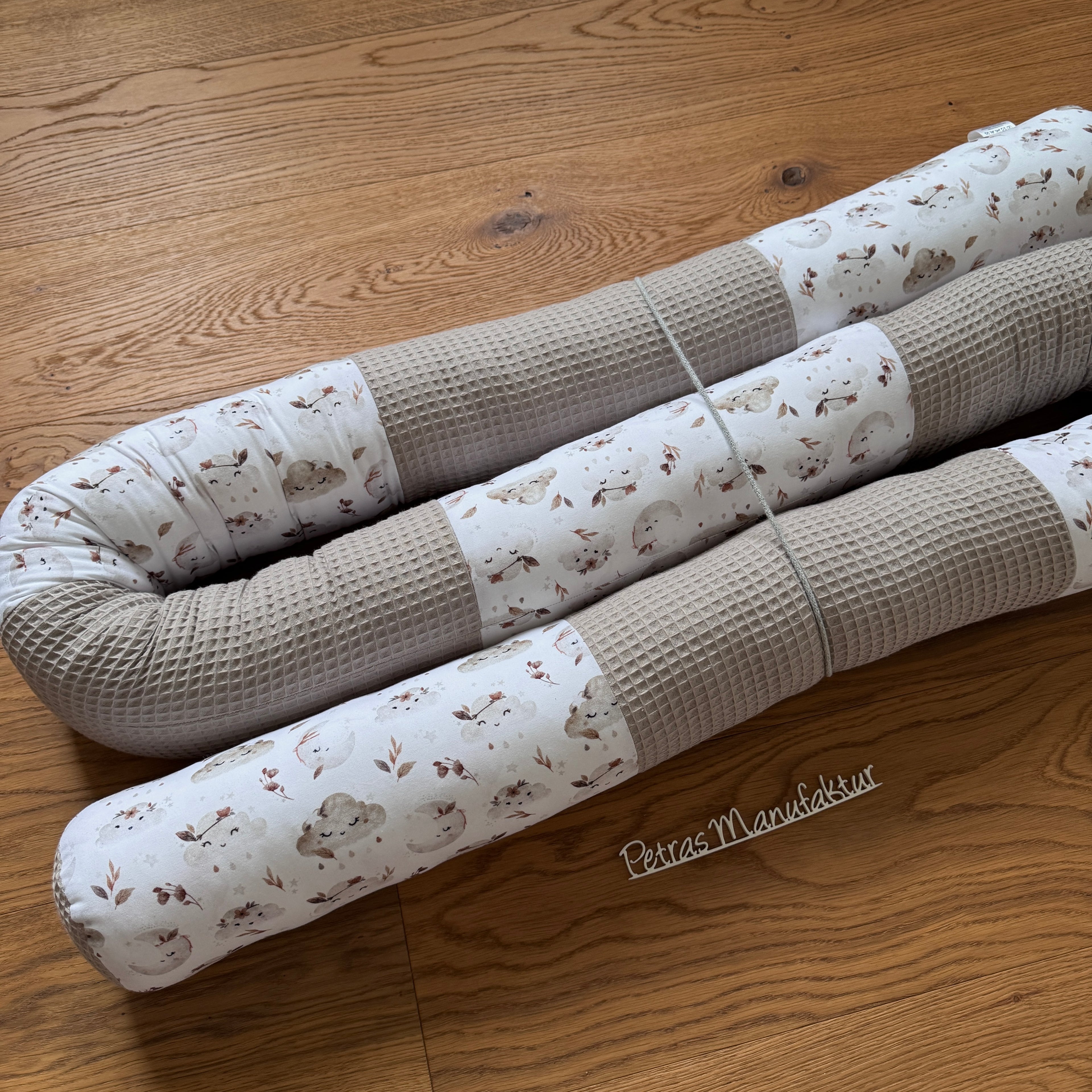 Bettschlange "Wolken beige"