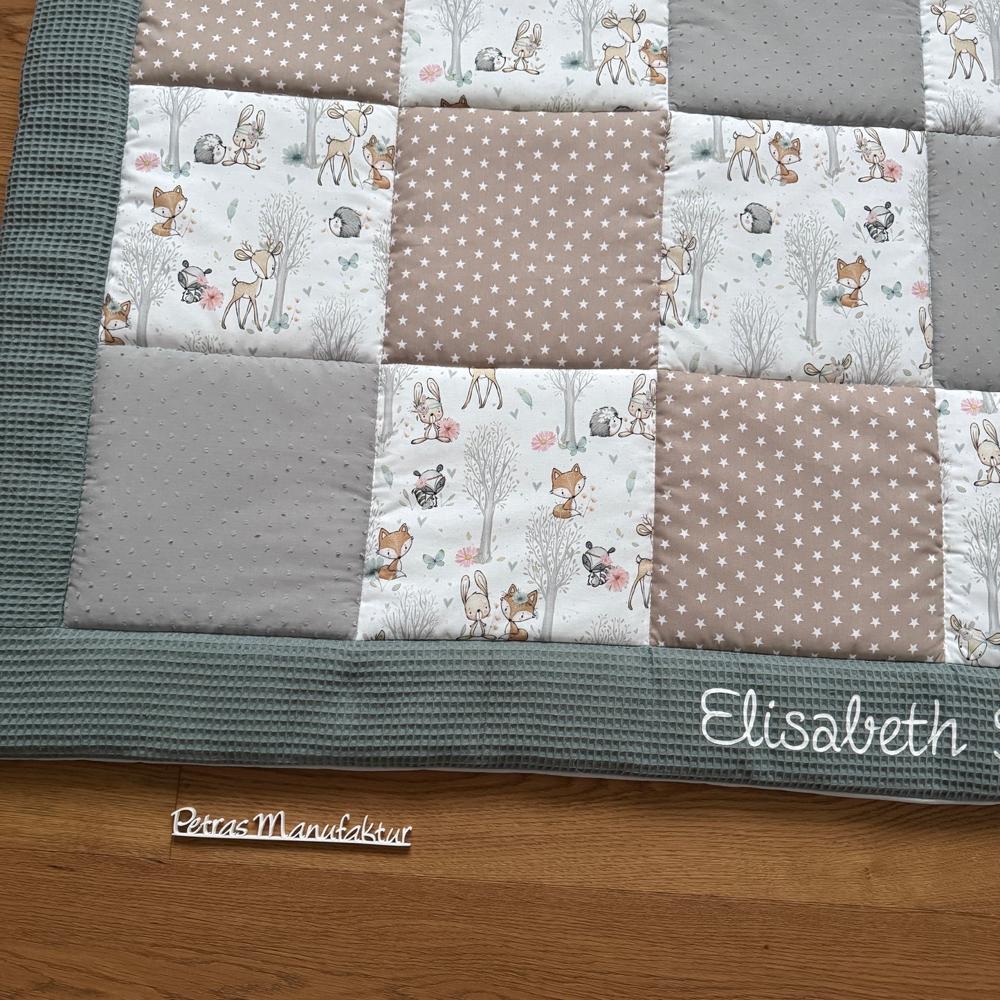 Krabbeldecke "Waldtiere pastell“ neutral