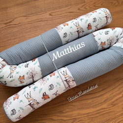 Bettschlange "Waldtiere mint"
