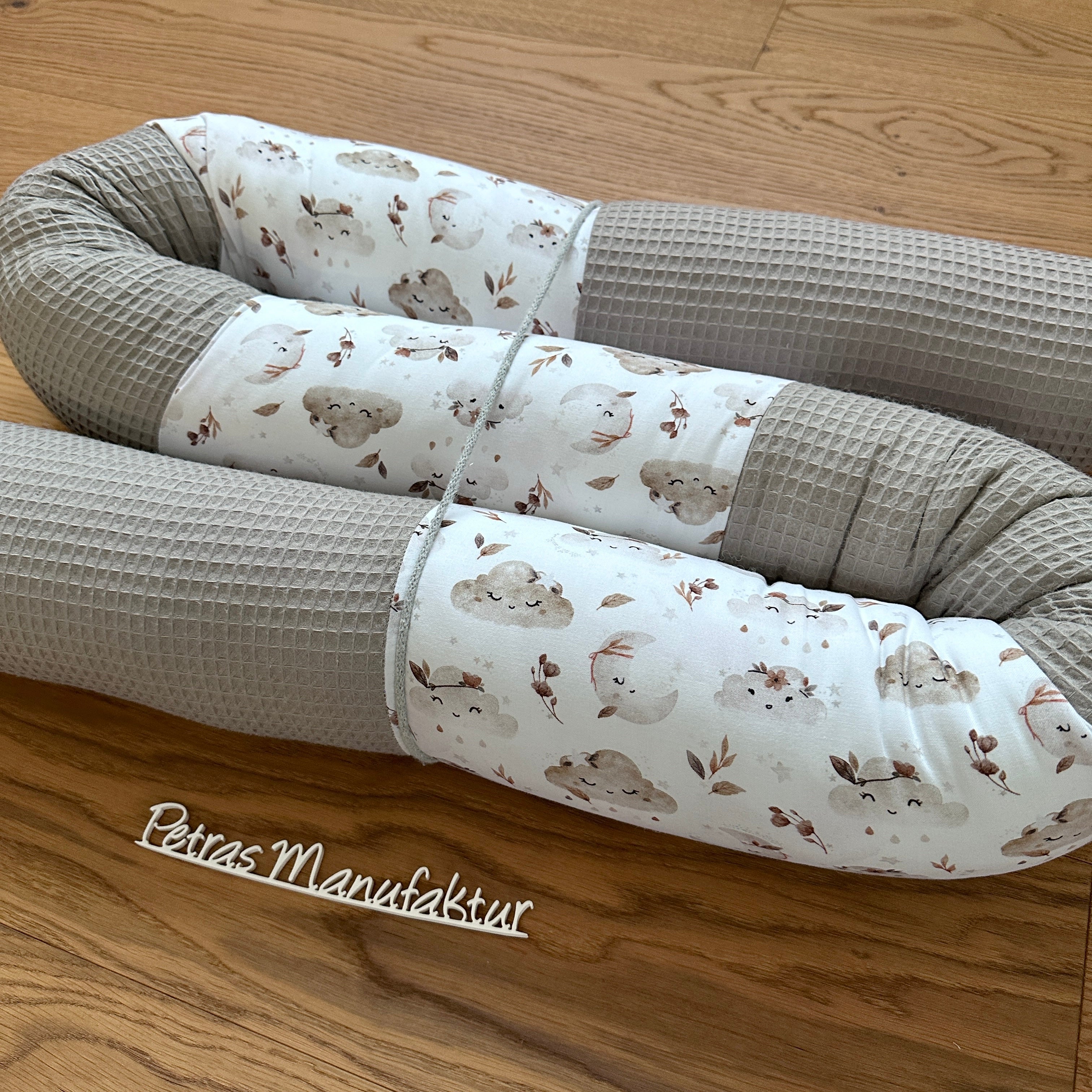 Bettschlange "Wolken beige"