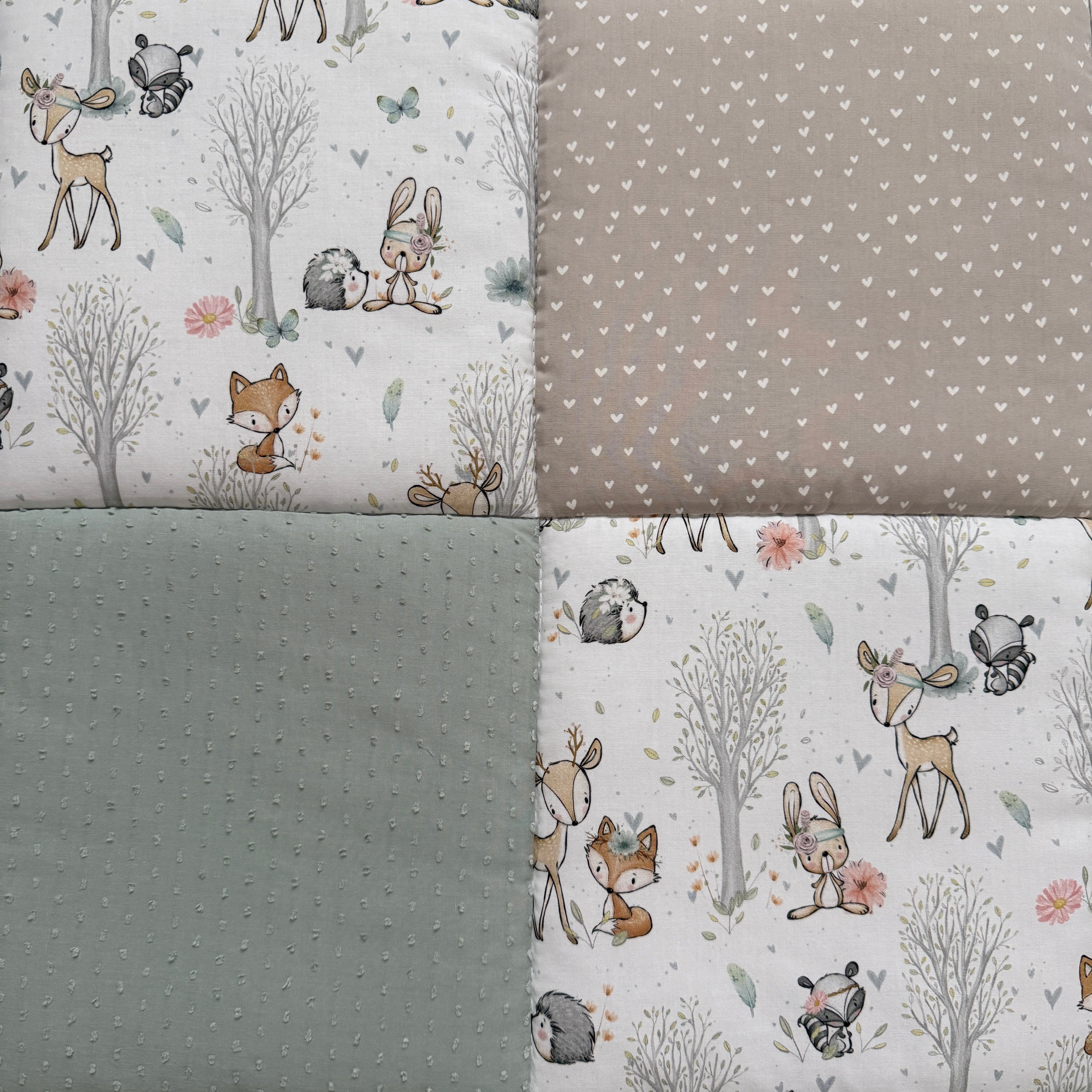 Krabbeldecke "Waldtiere pastell“ Modell 4