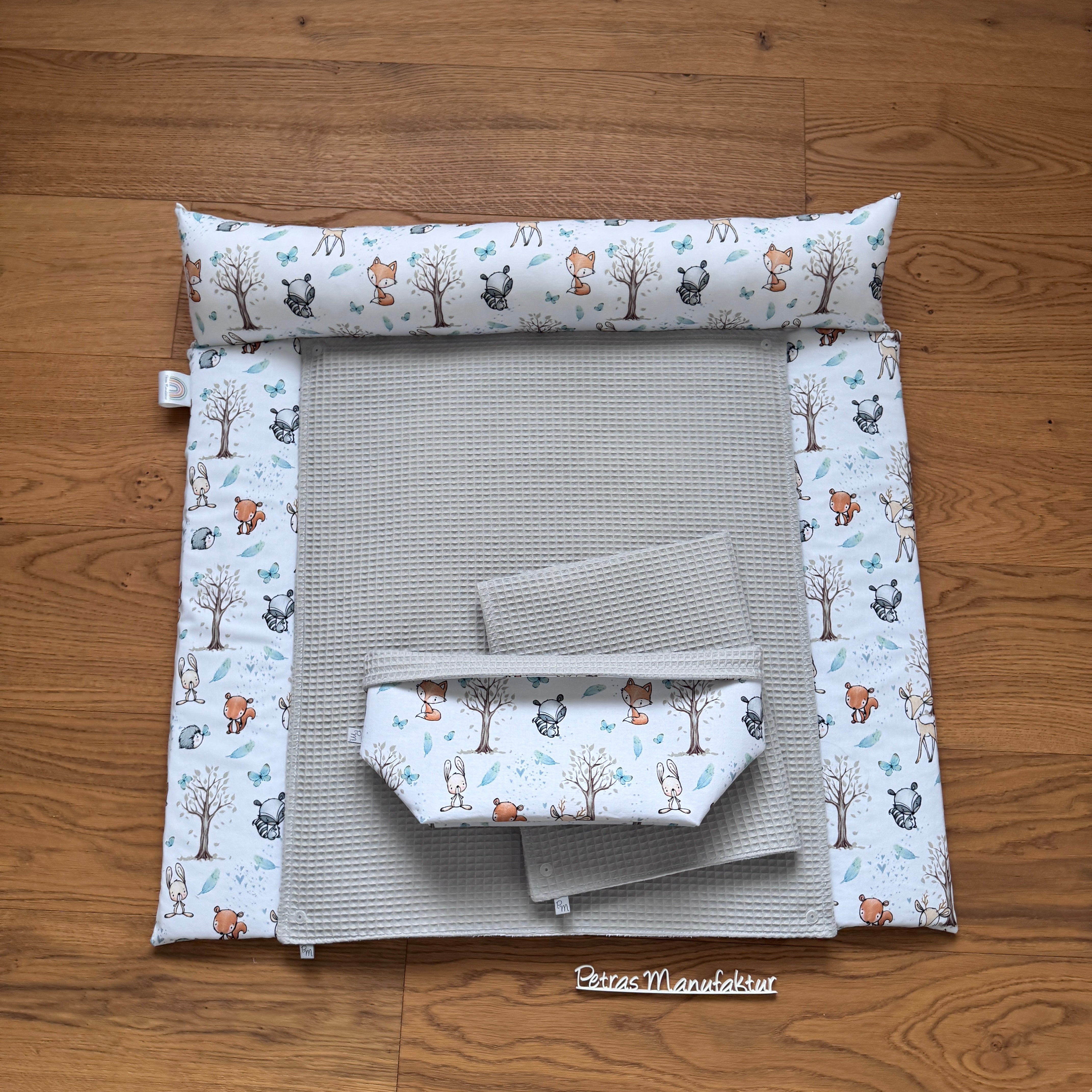 Wickelauflage "Waldtiere mint"