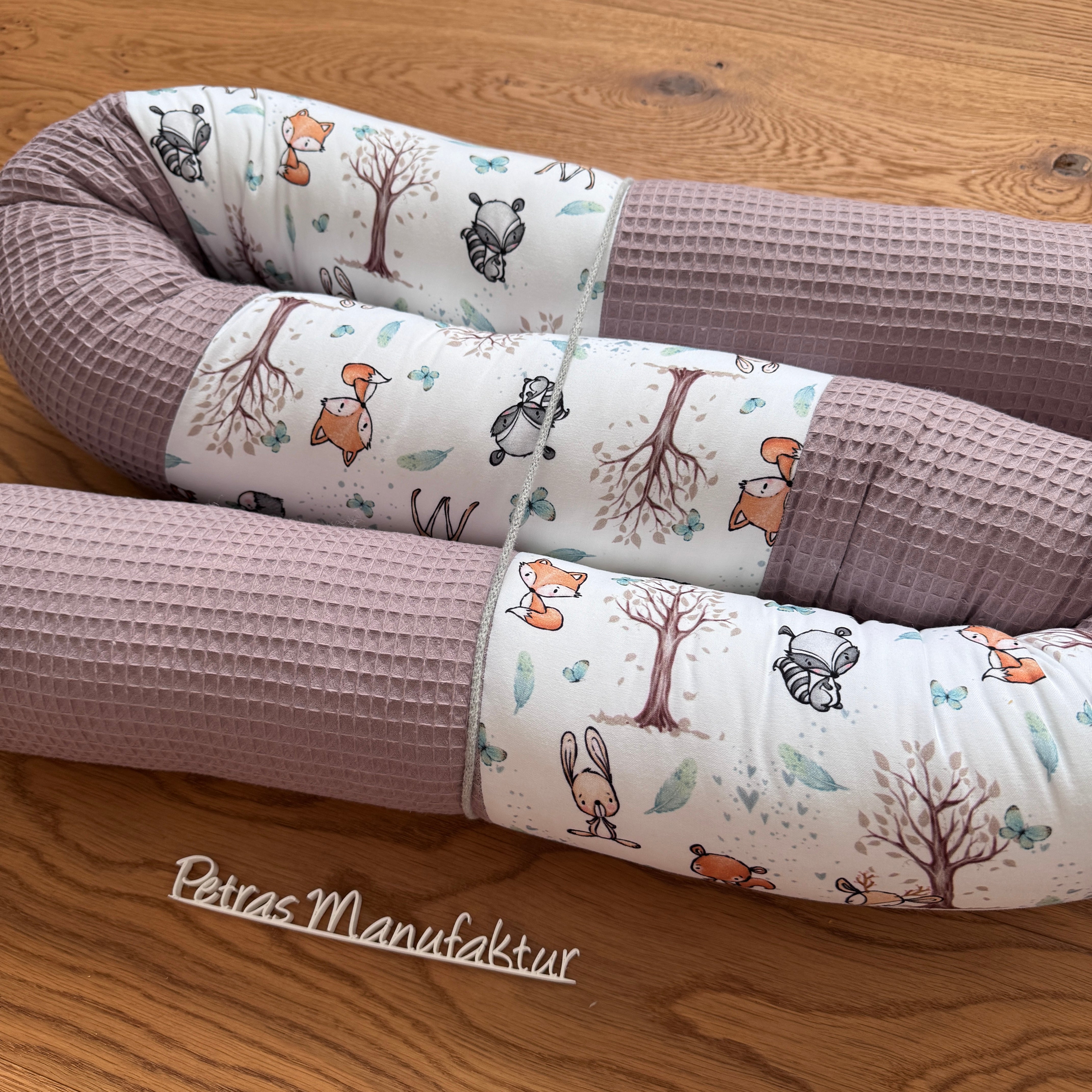 Bettschlange "Waldtiere mint"