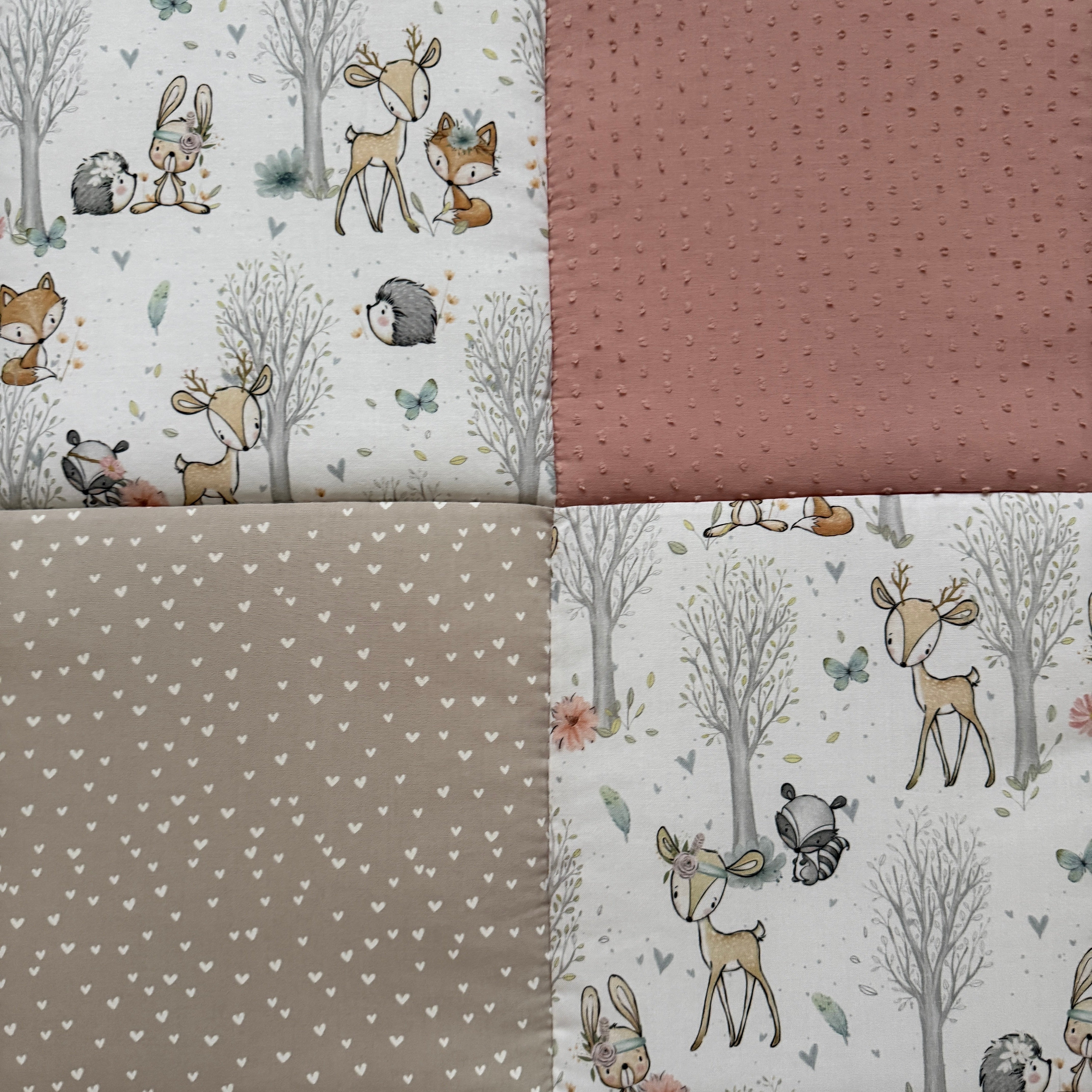 Krabbeldecke "Waldtiere pastell“ Modell 6