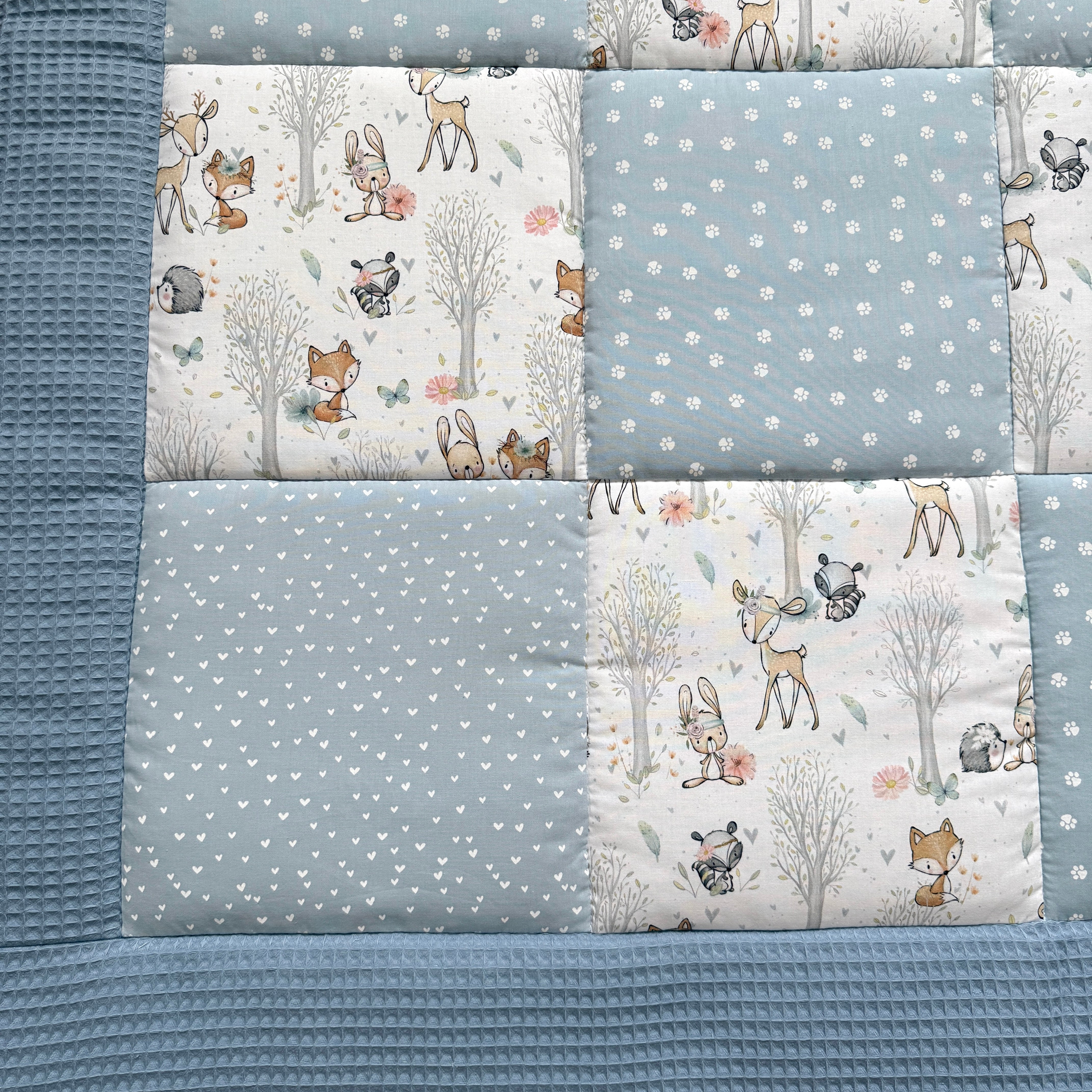 Krabbeldecke "Waldtiere pastell“ Modell 5