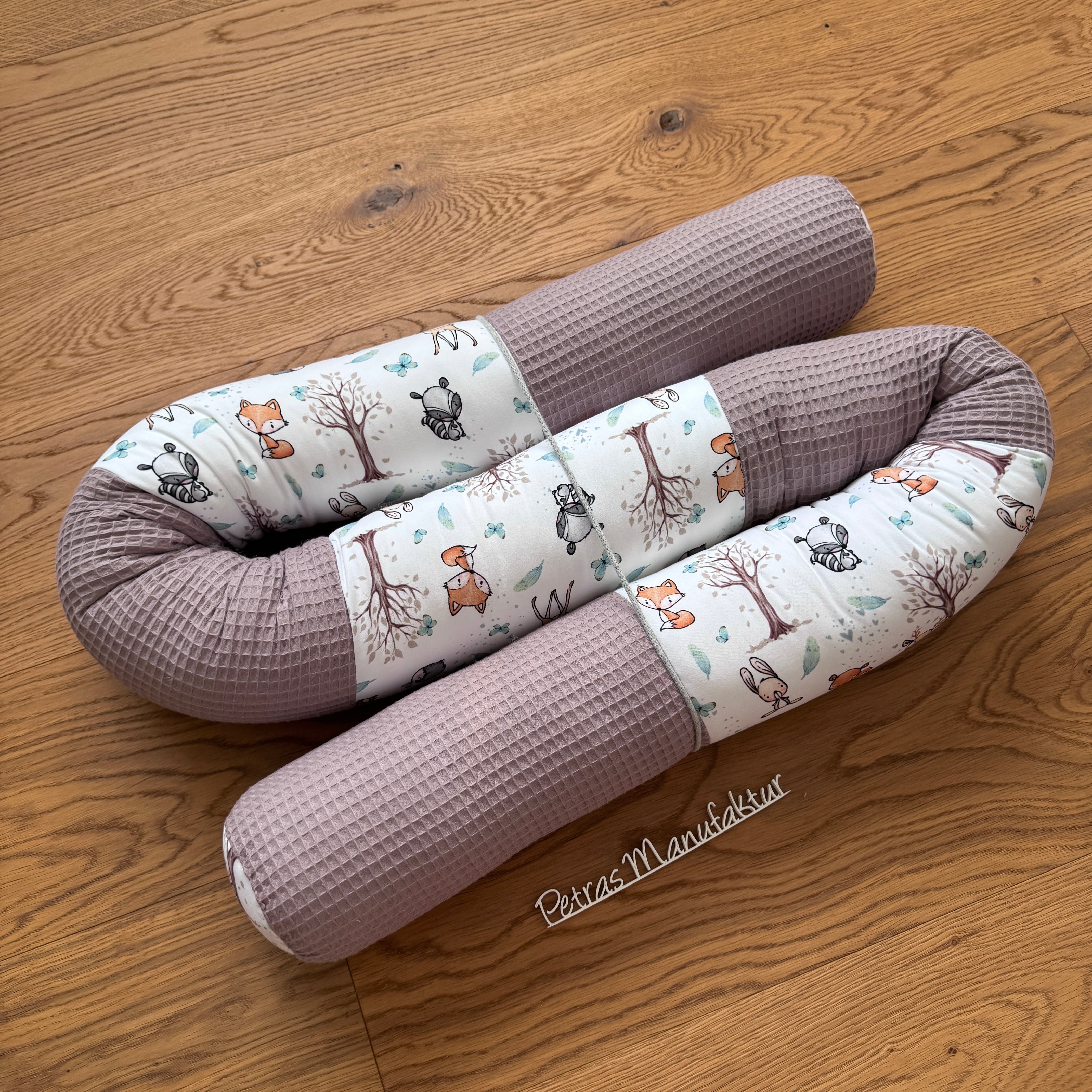 Bettschlange "Waldtiere mint"