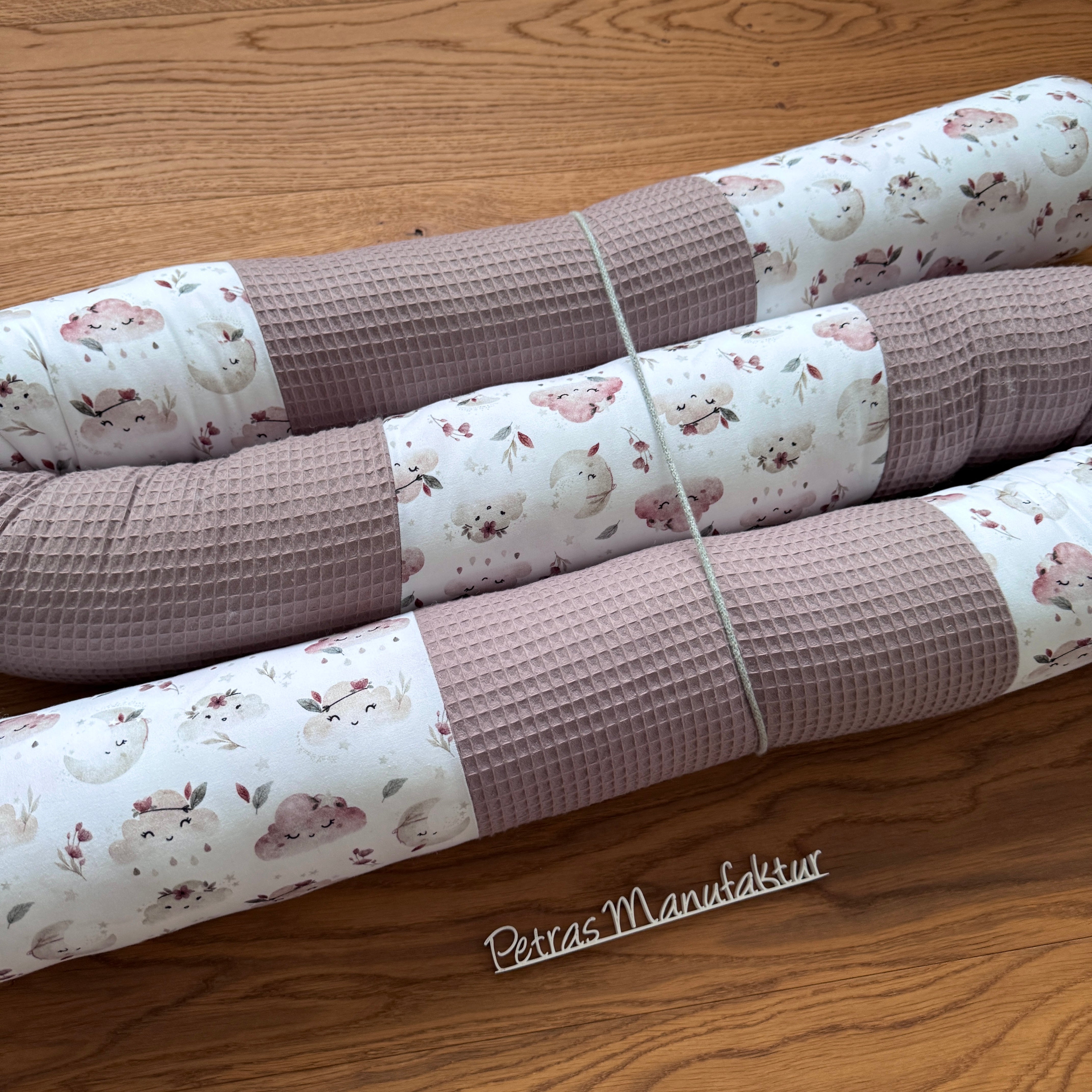 Bettschlange "Wolken altrosa"