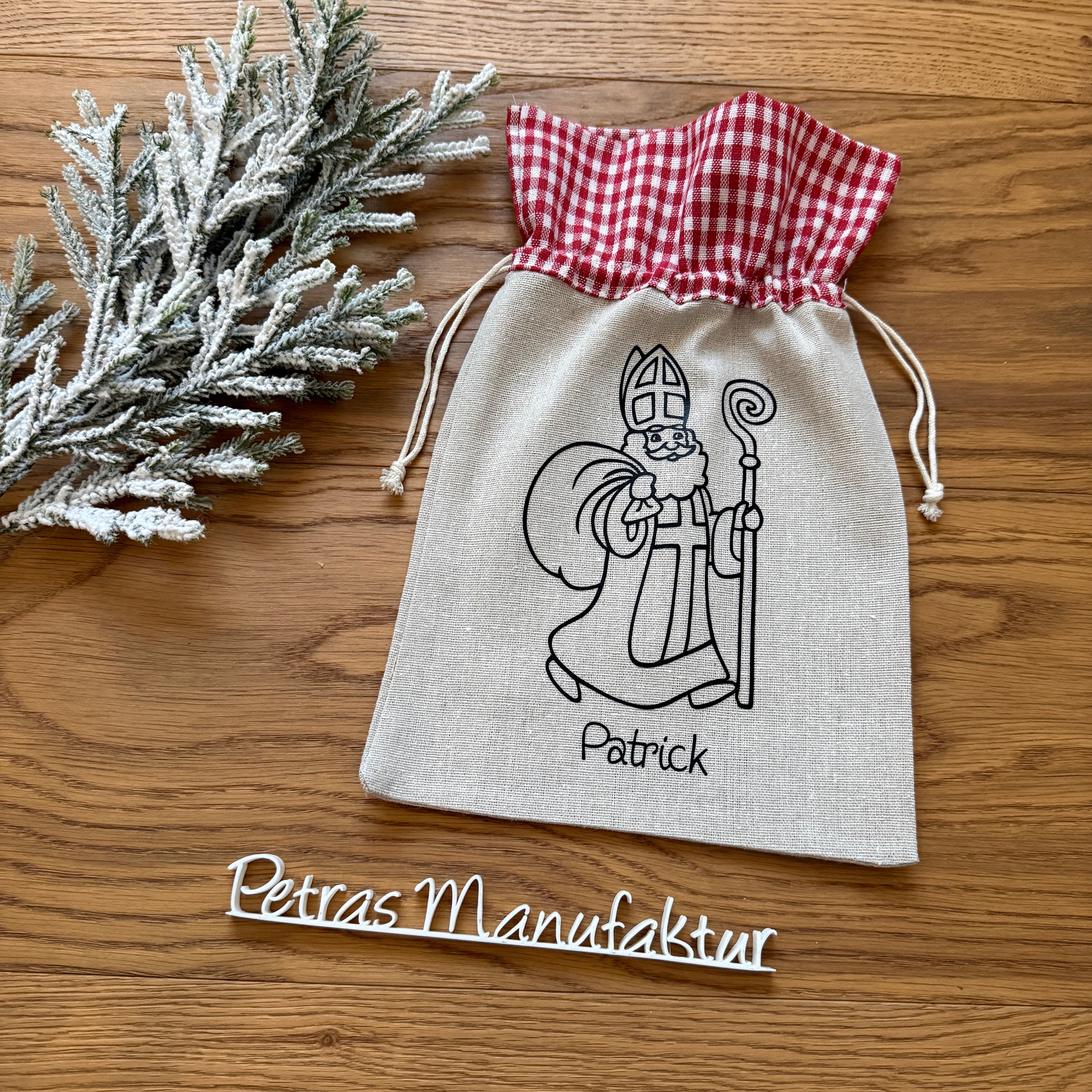 Nikolaussackerl Leinen