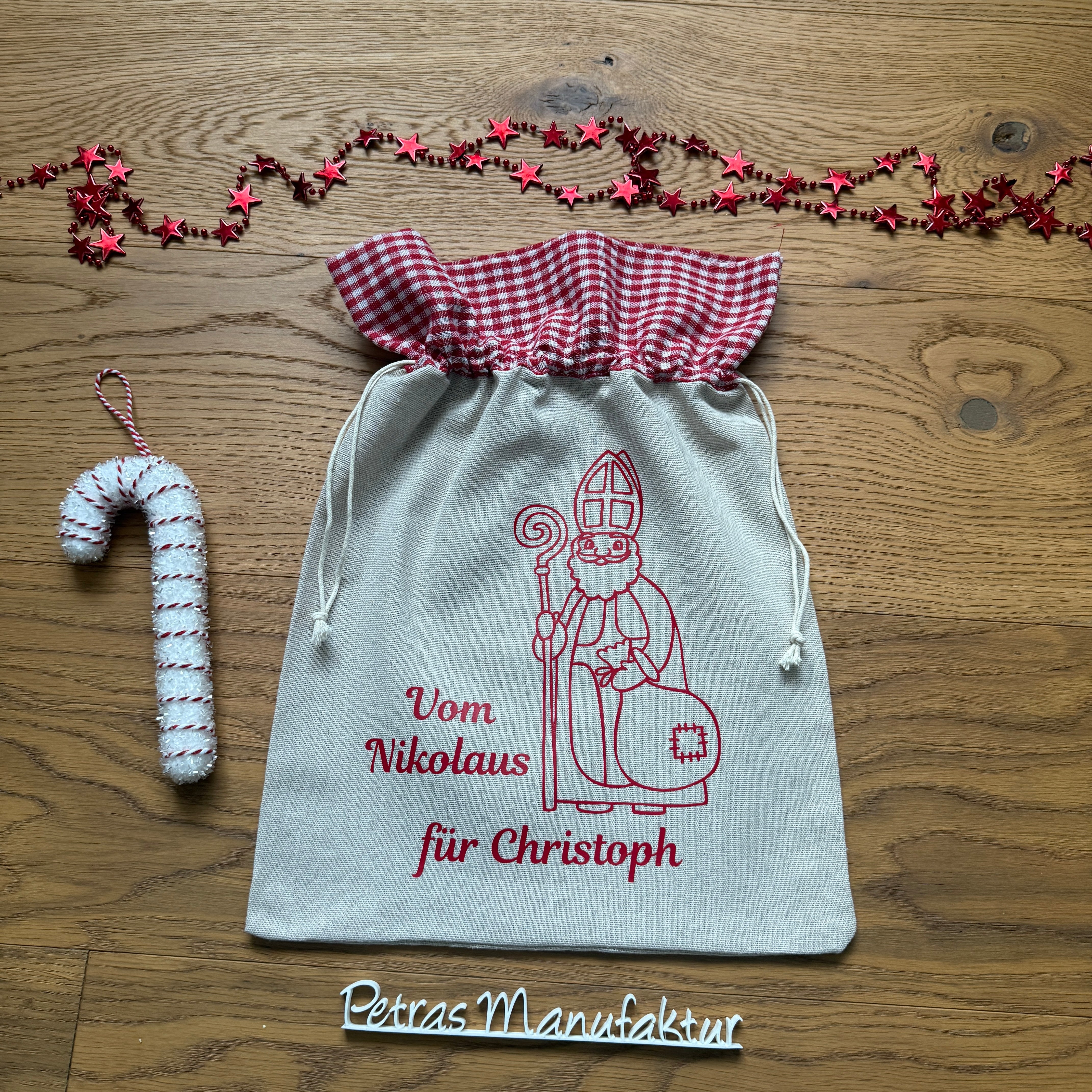 Nikolaussackerl Leinen