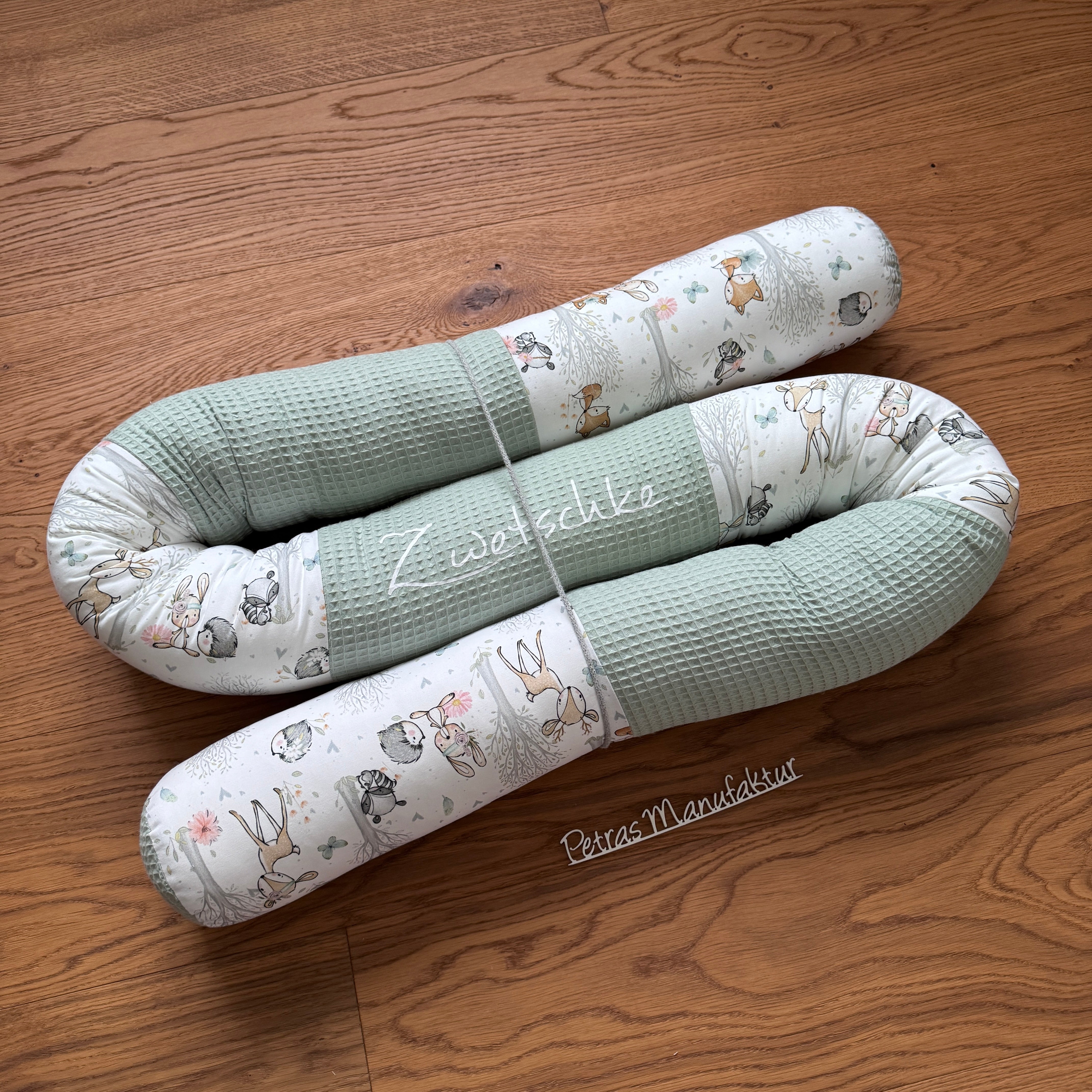 Bettschlange "Waldtiere pastell"