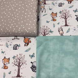 Krabbeldecke "Waldtiere mint“ Modell 4