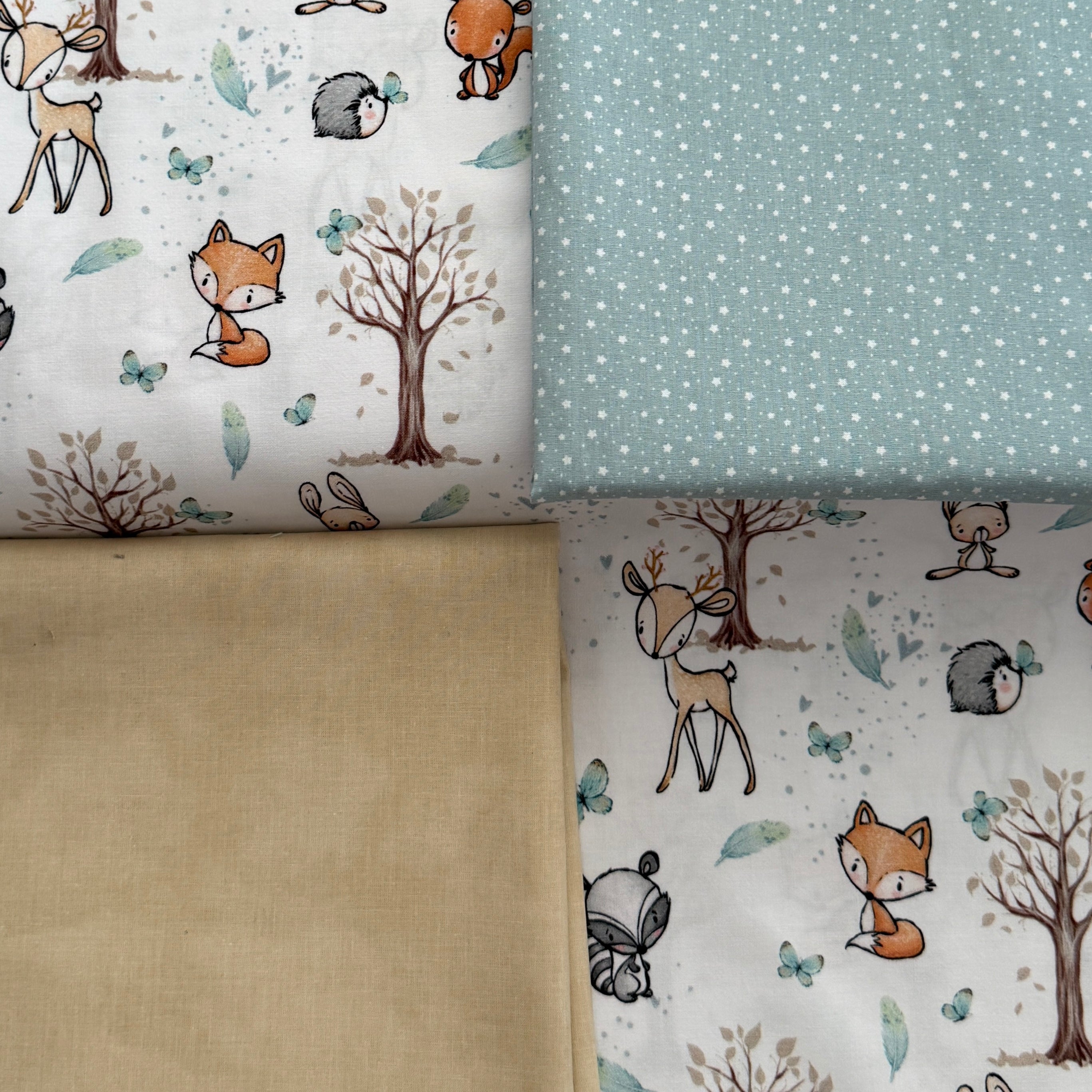 Krabbeldecke "Waldtiere mint“ Modell 1