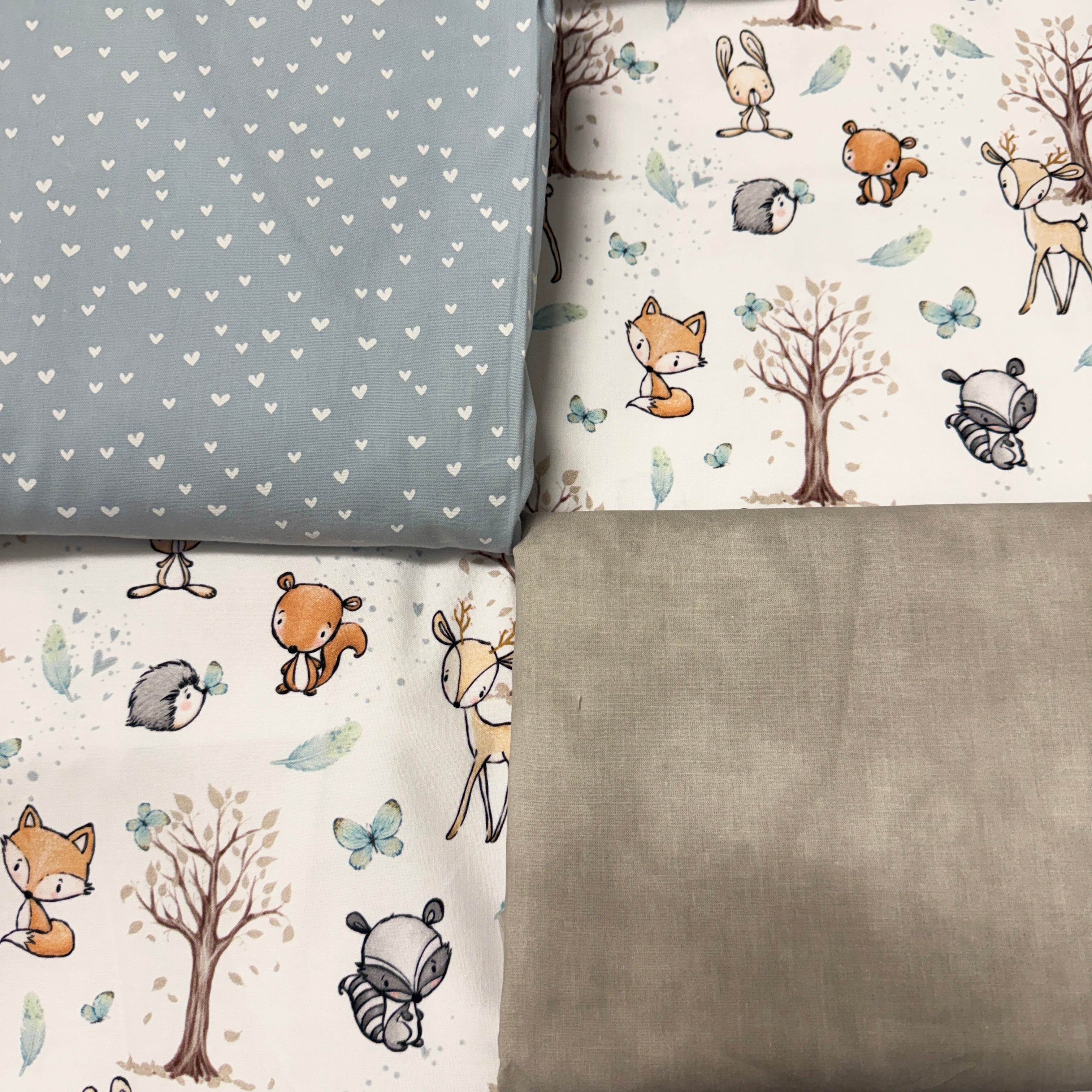 Krabbeldecke "Waldtiere mint“ Modell 8