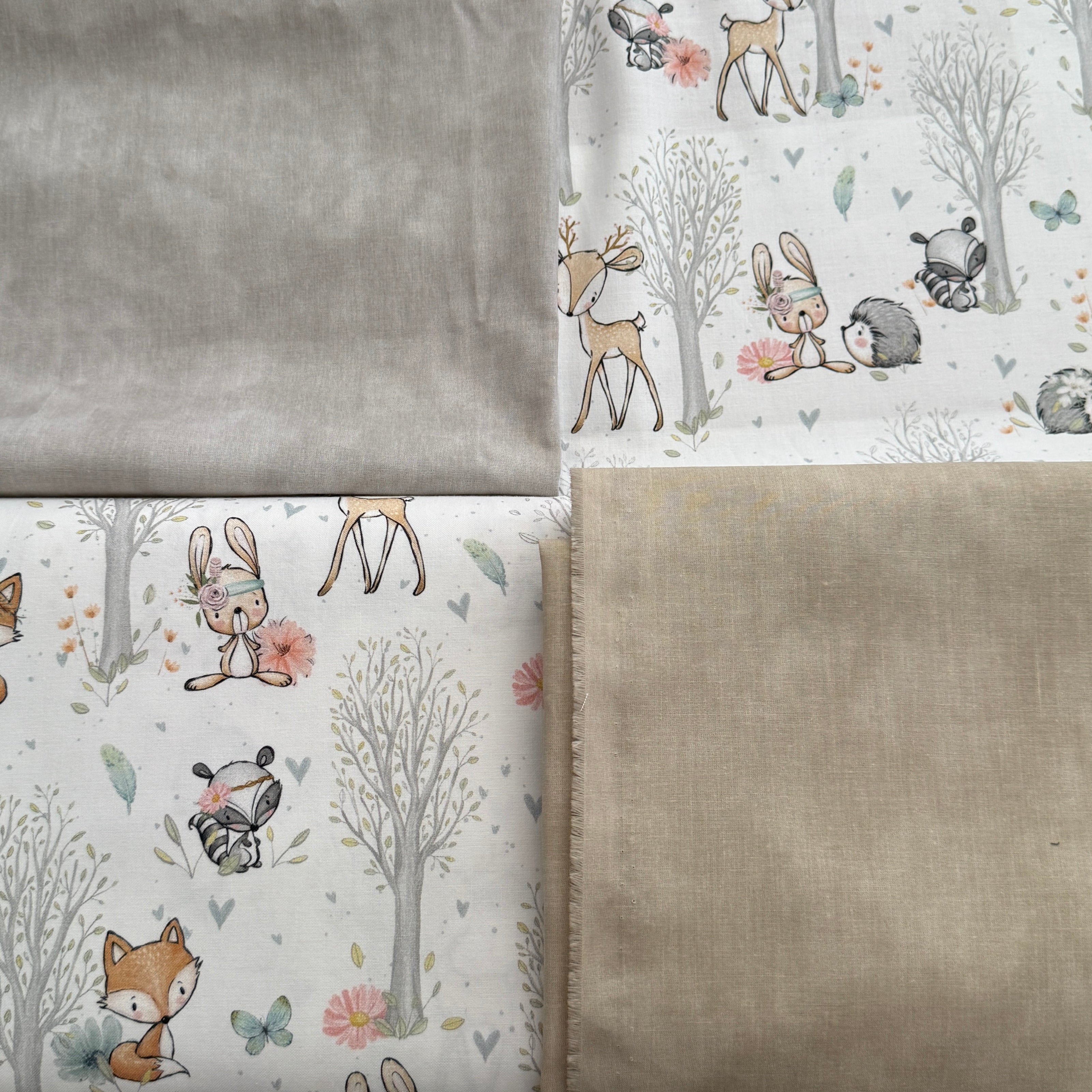 Krabbeldecke "Waldtiere pastell“ Modell 5