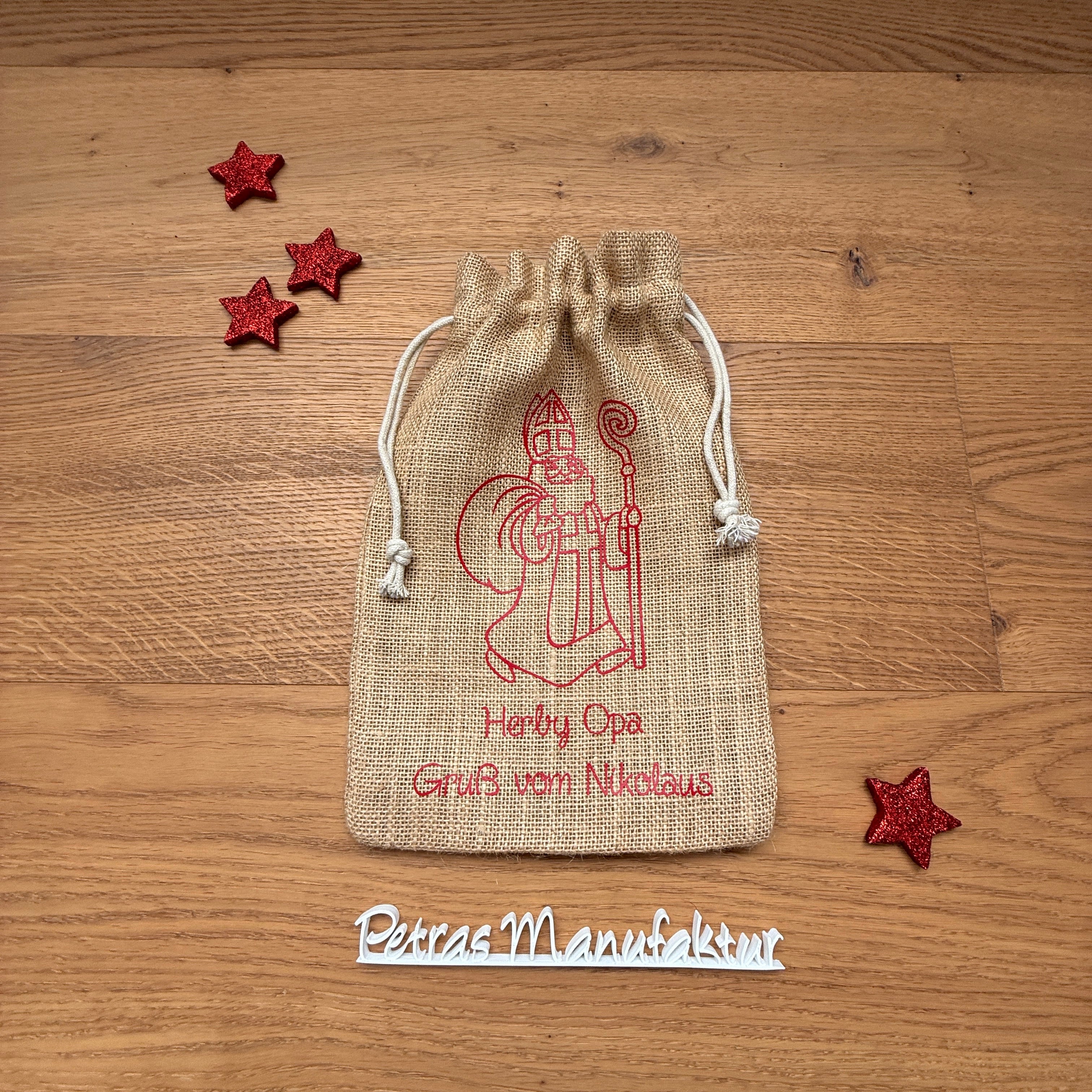 Nikolaussackerl Jute natur