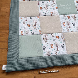 Krabbeldecke "Waldtiere mint“ Modell 6