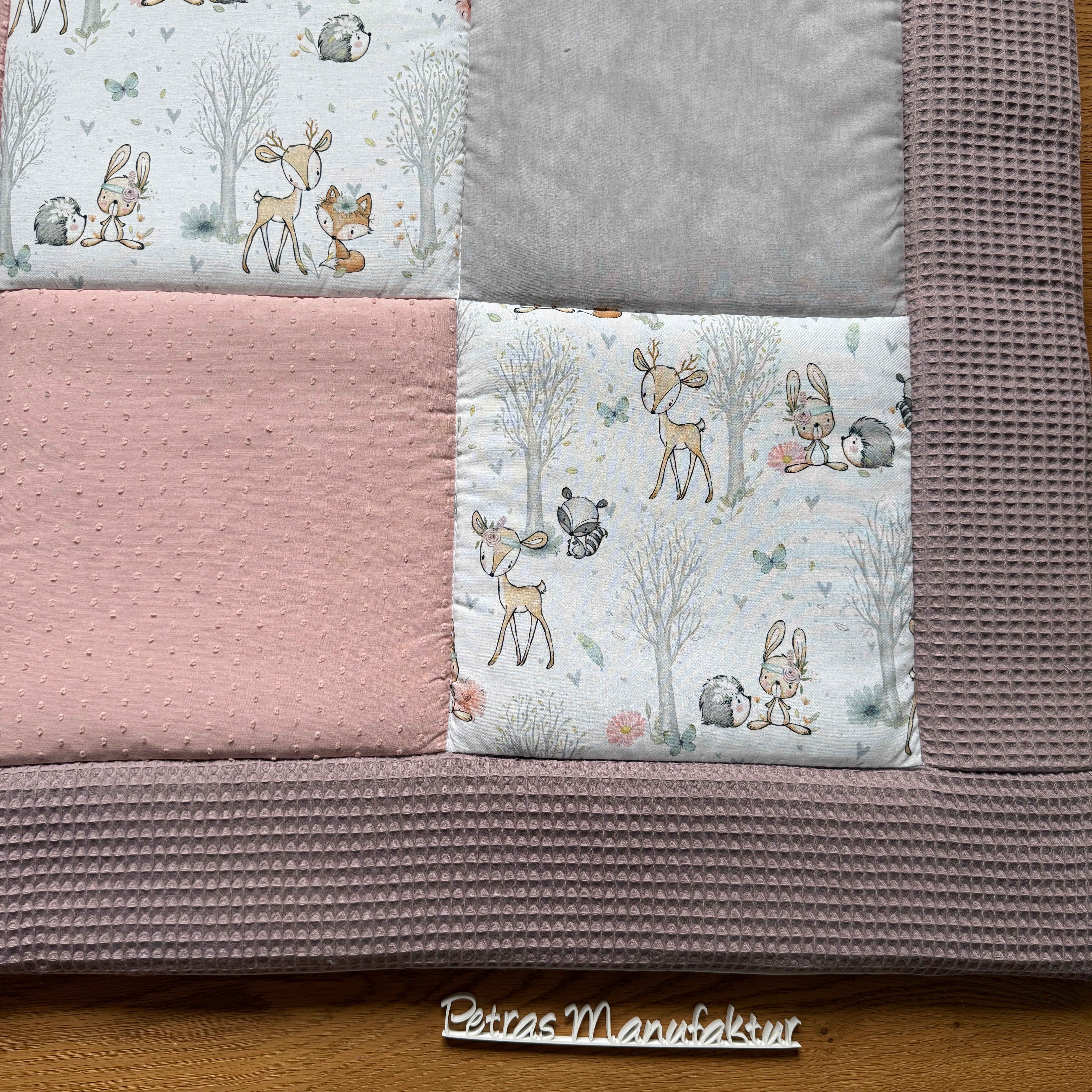 Krabbeldecke "Waldtiere pastell“ Modell 2