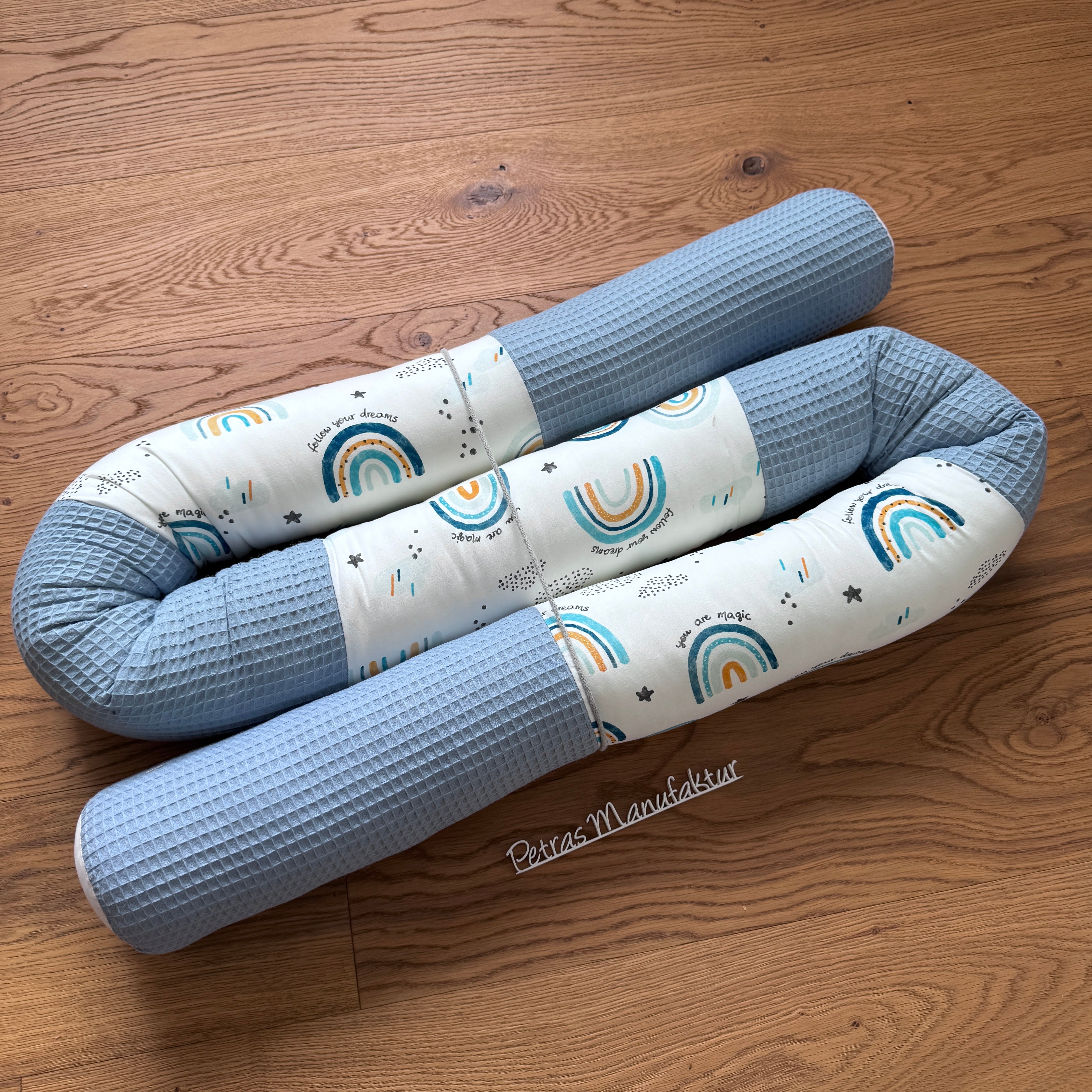 Bettschlange "Regenbogen blau"