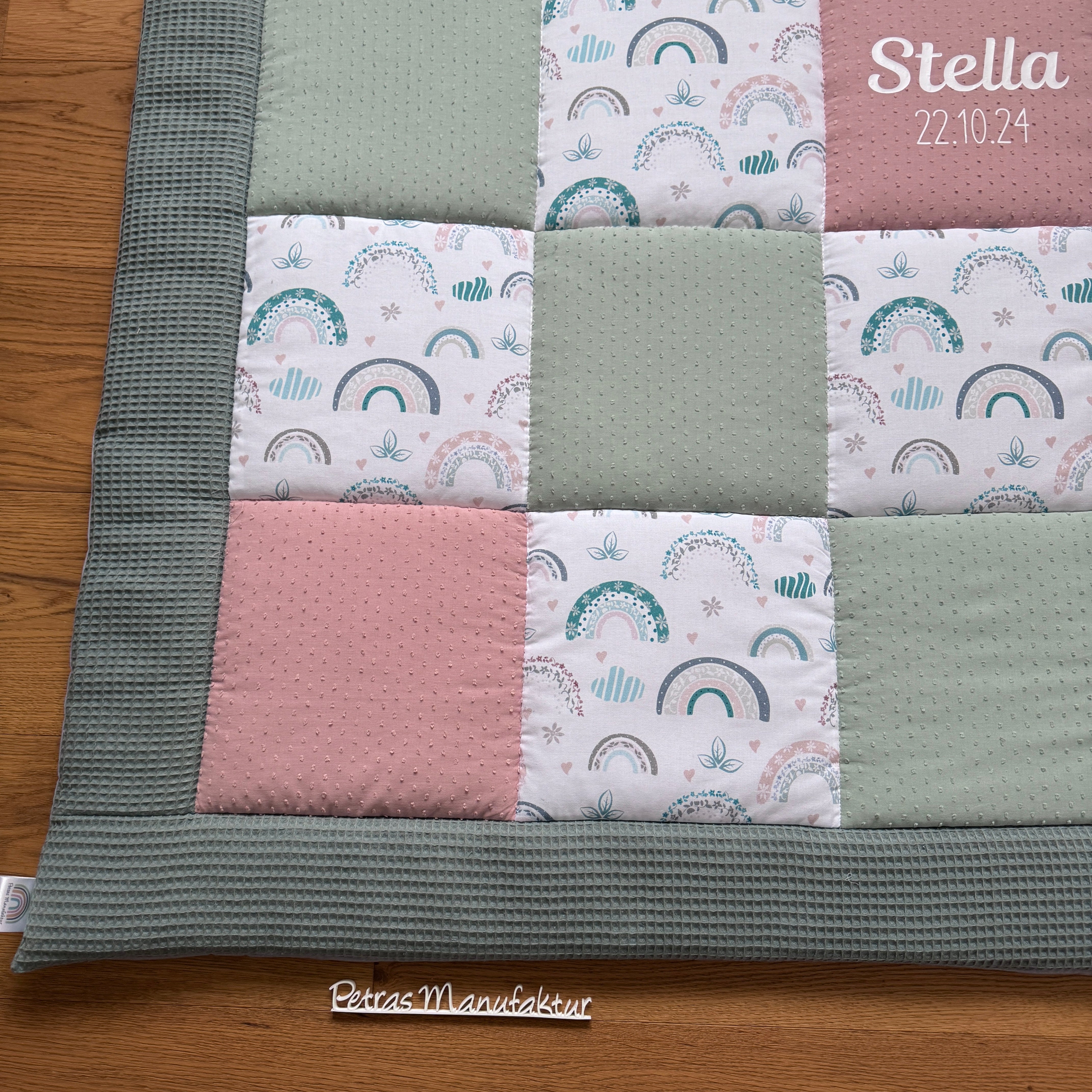 Krabbeldecke "Regenbogen pastell“ Modell 2