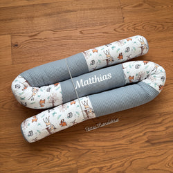 Bettschlange "Waldtiere mint"