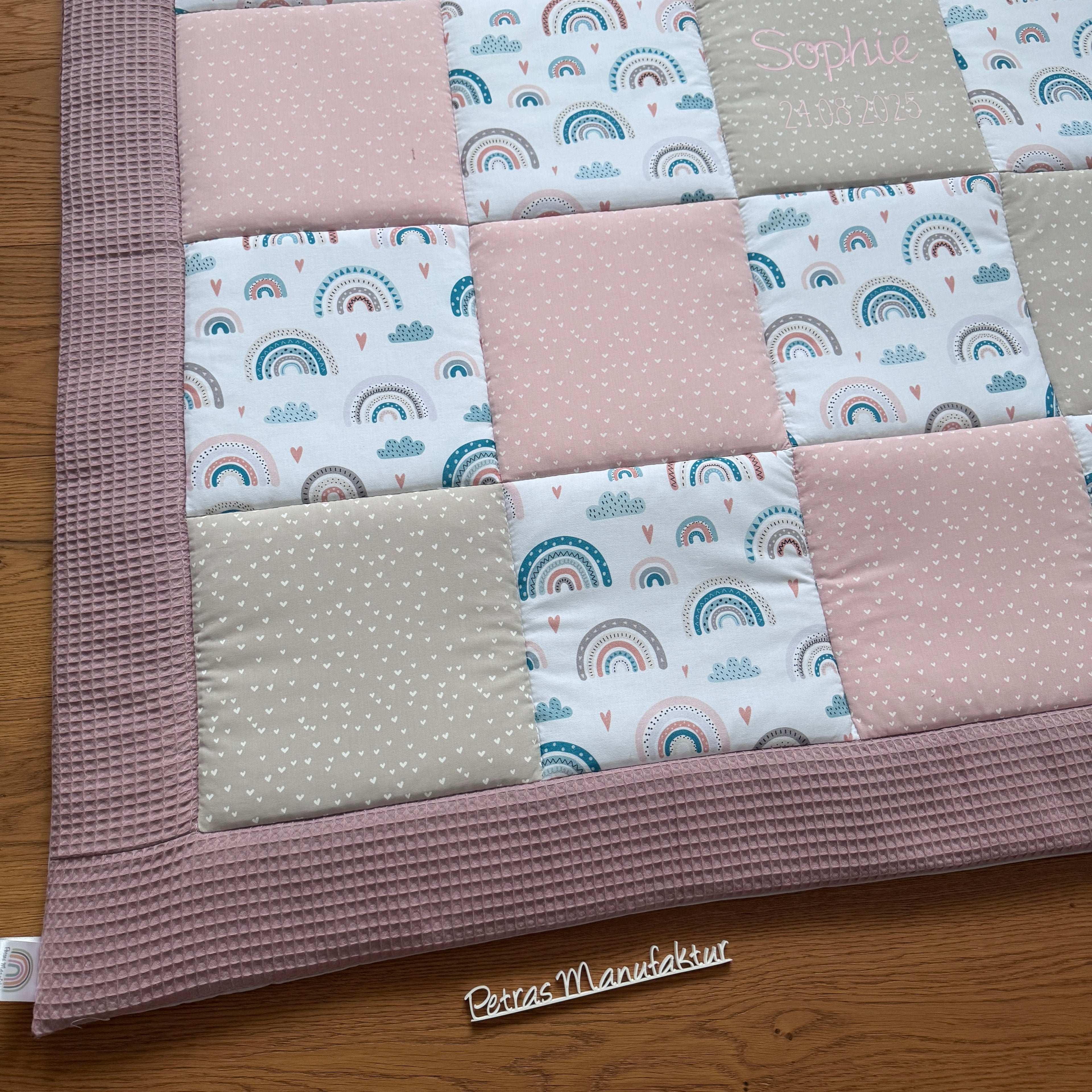 Krabbeldecke "Regenbogen & Wolken“ Modell 4