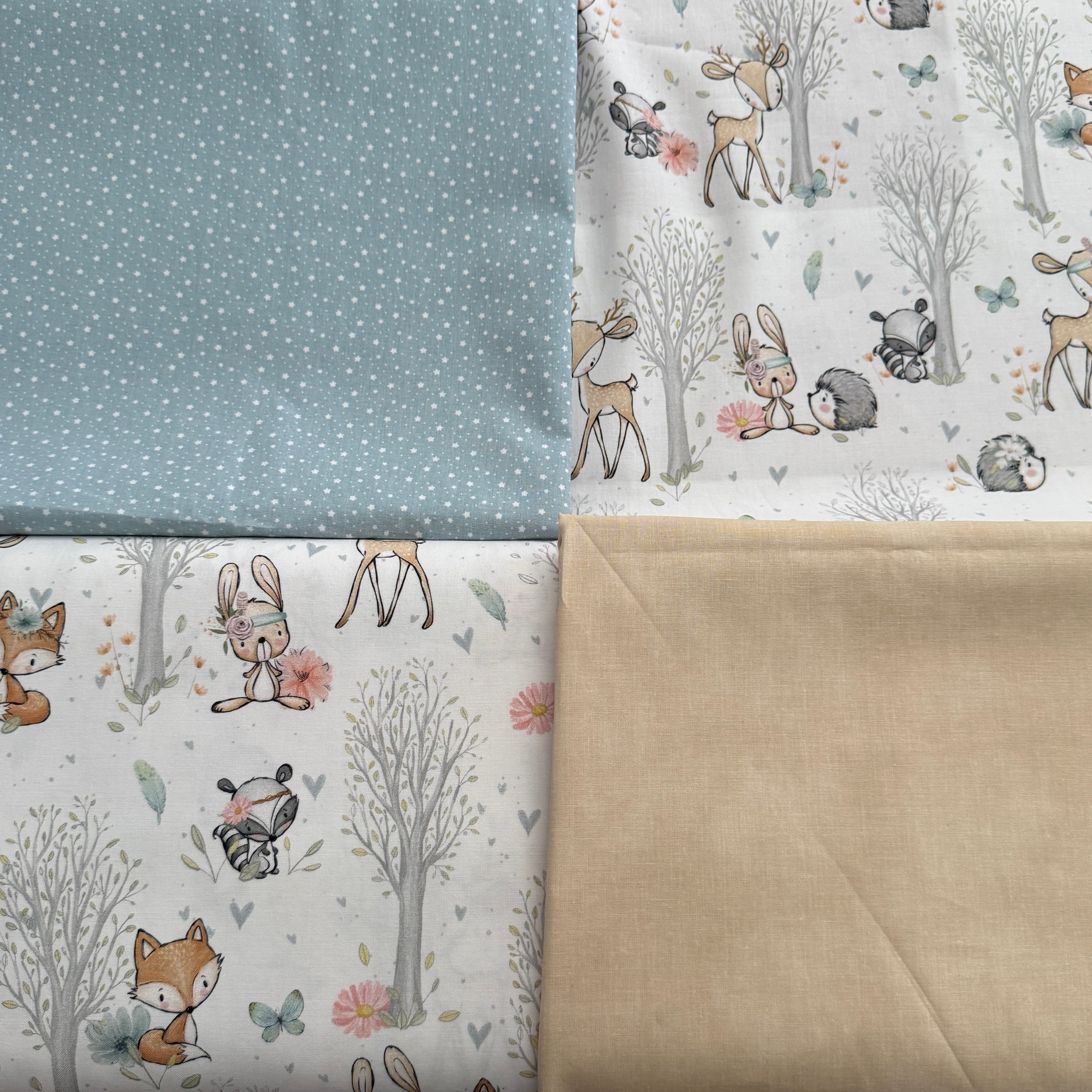 Krabbeldecke "Waldtiere pastell“ Modell 3