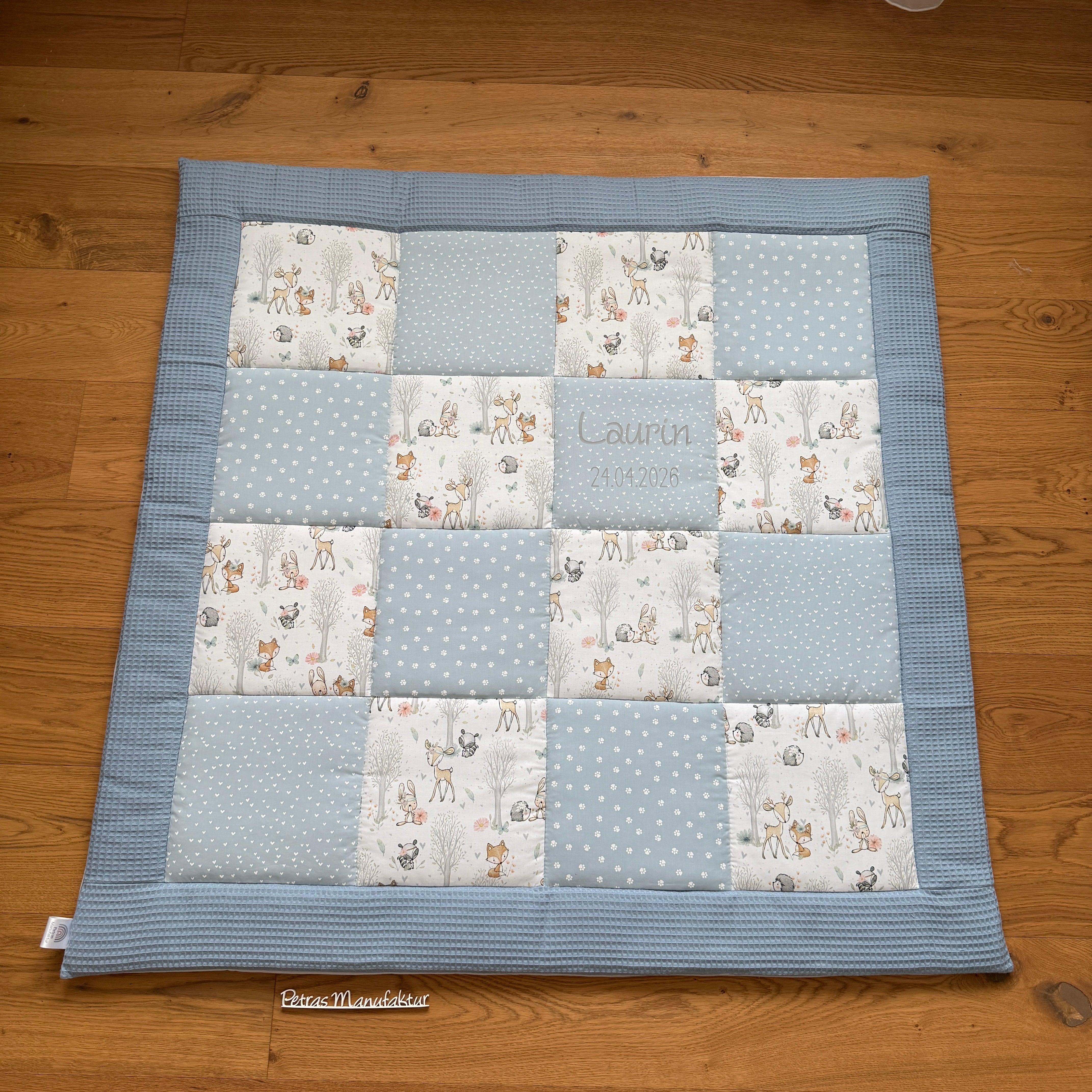 Krabbeldecke "Waldtiere pastell“ Modell 5
