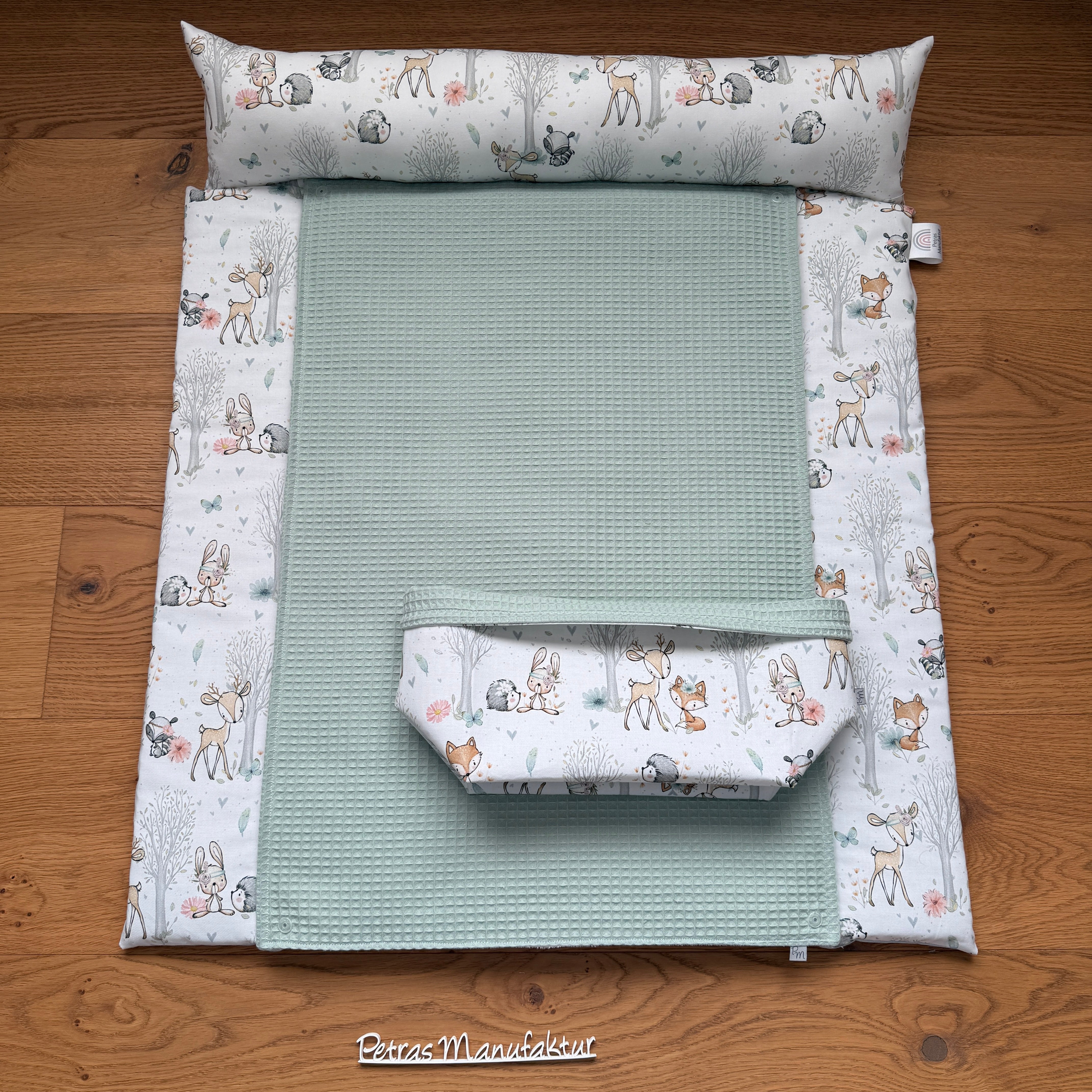 Wickelauflage "Waldtiere pastell"