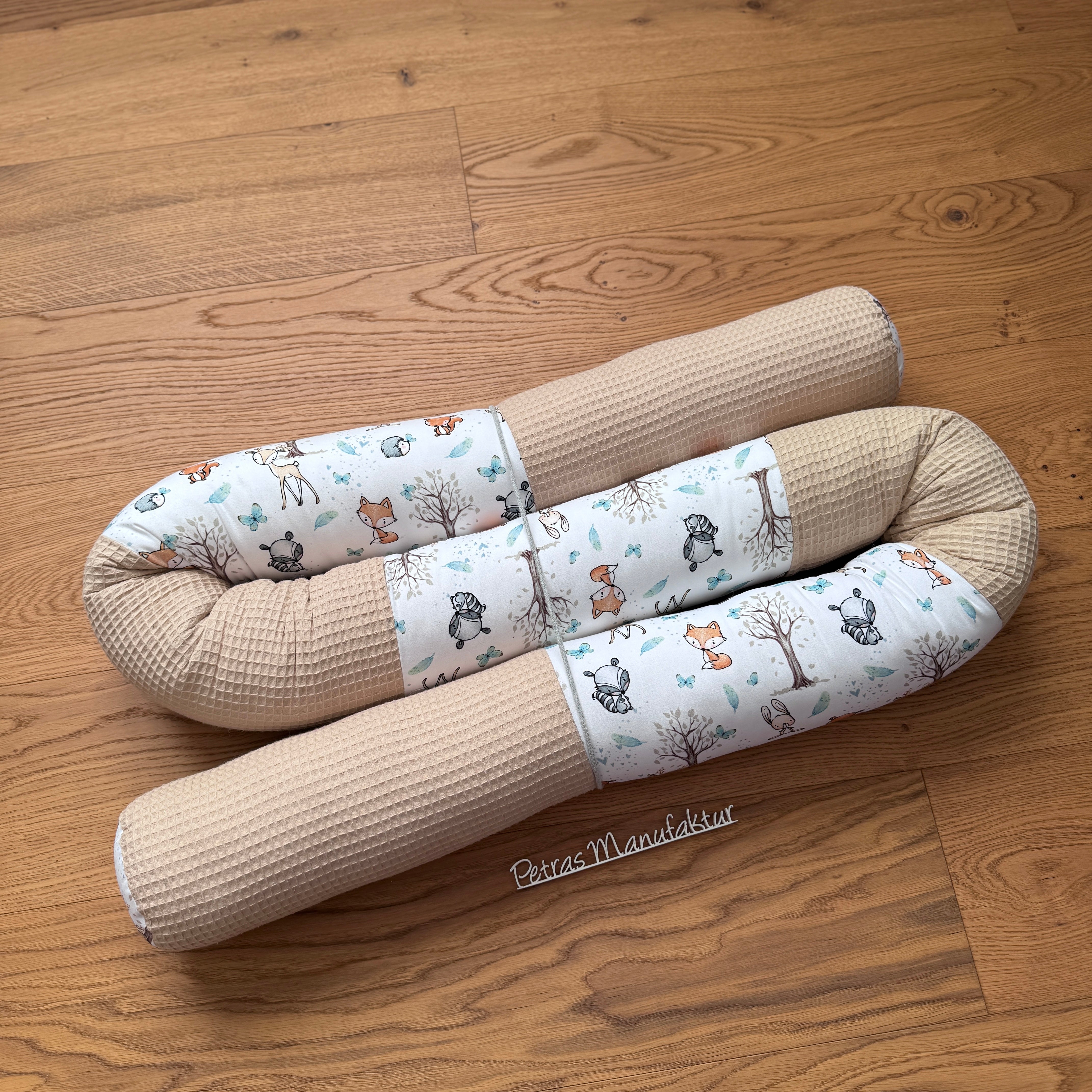 Bettschlange "Waldtiere mint"