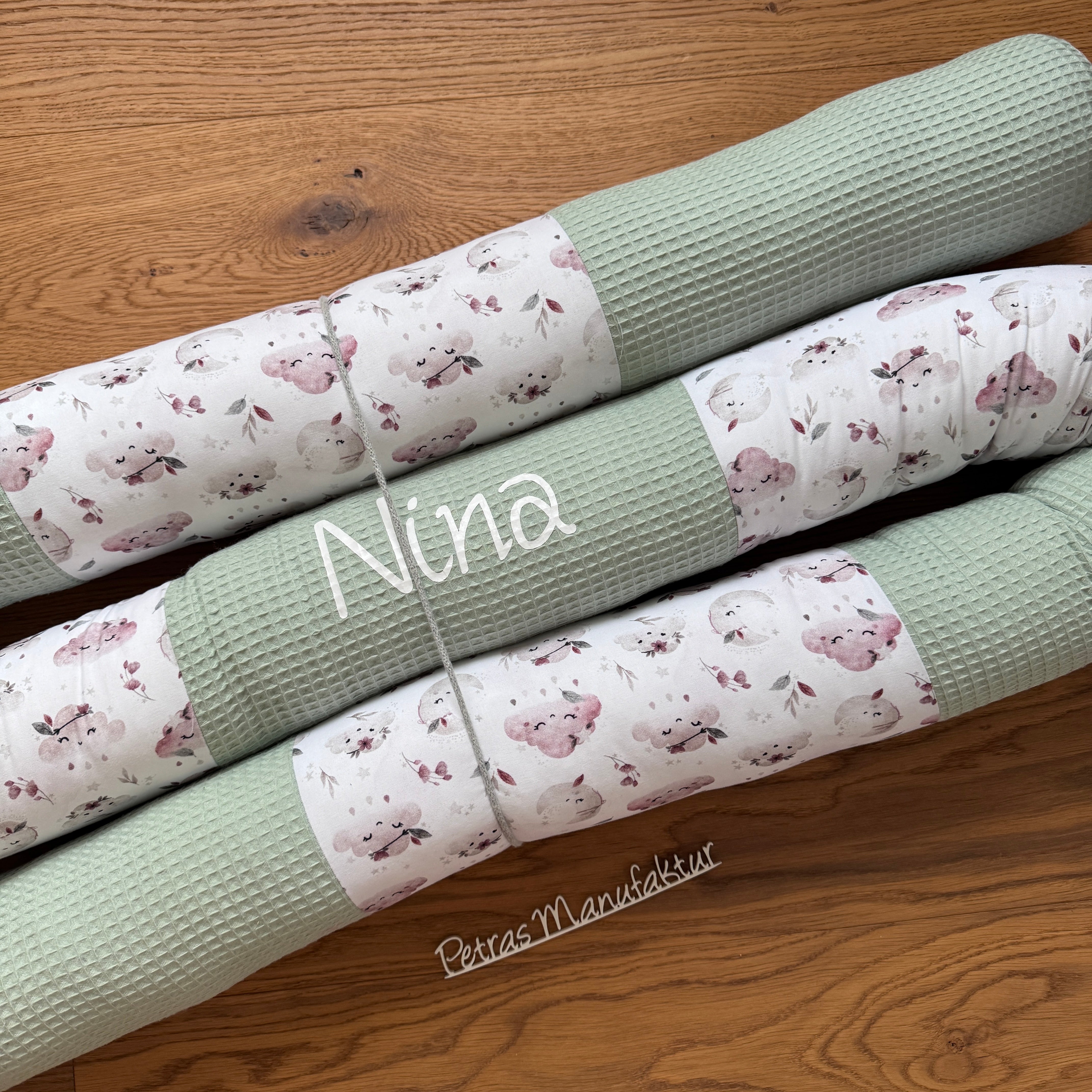 Bettschlange "Wolken altrosa"