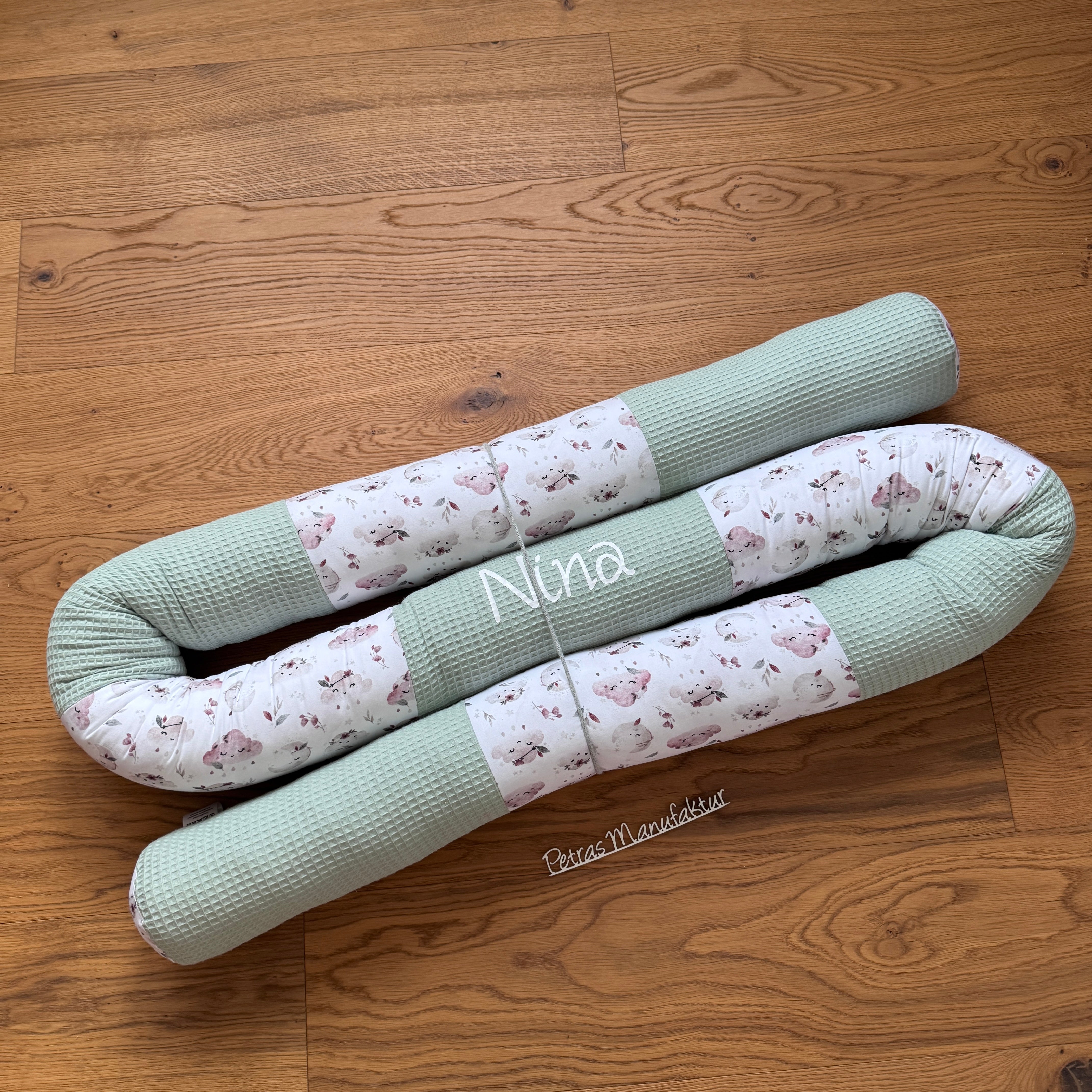 Bettschlange "Wolken altrosa"