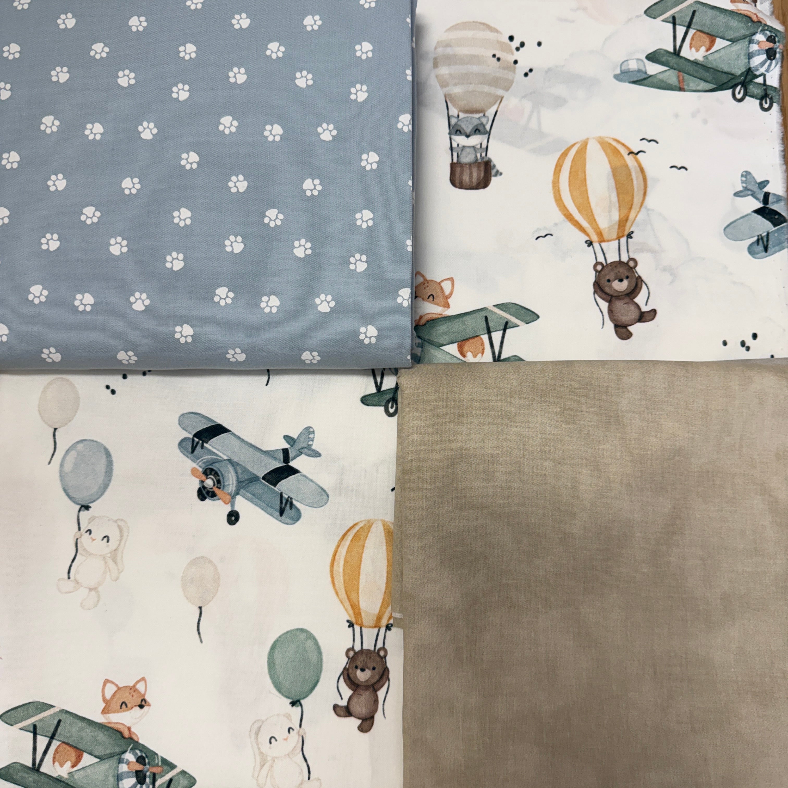Krabbeldecke "fliegende Kuscheltiere“ Modell 4
