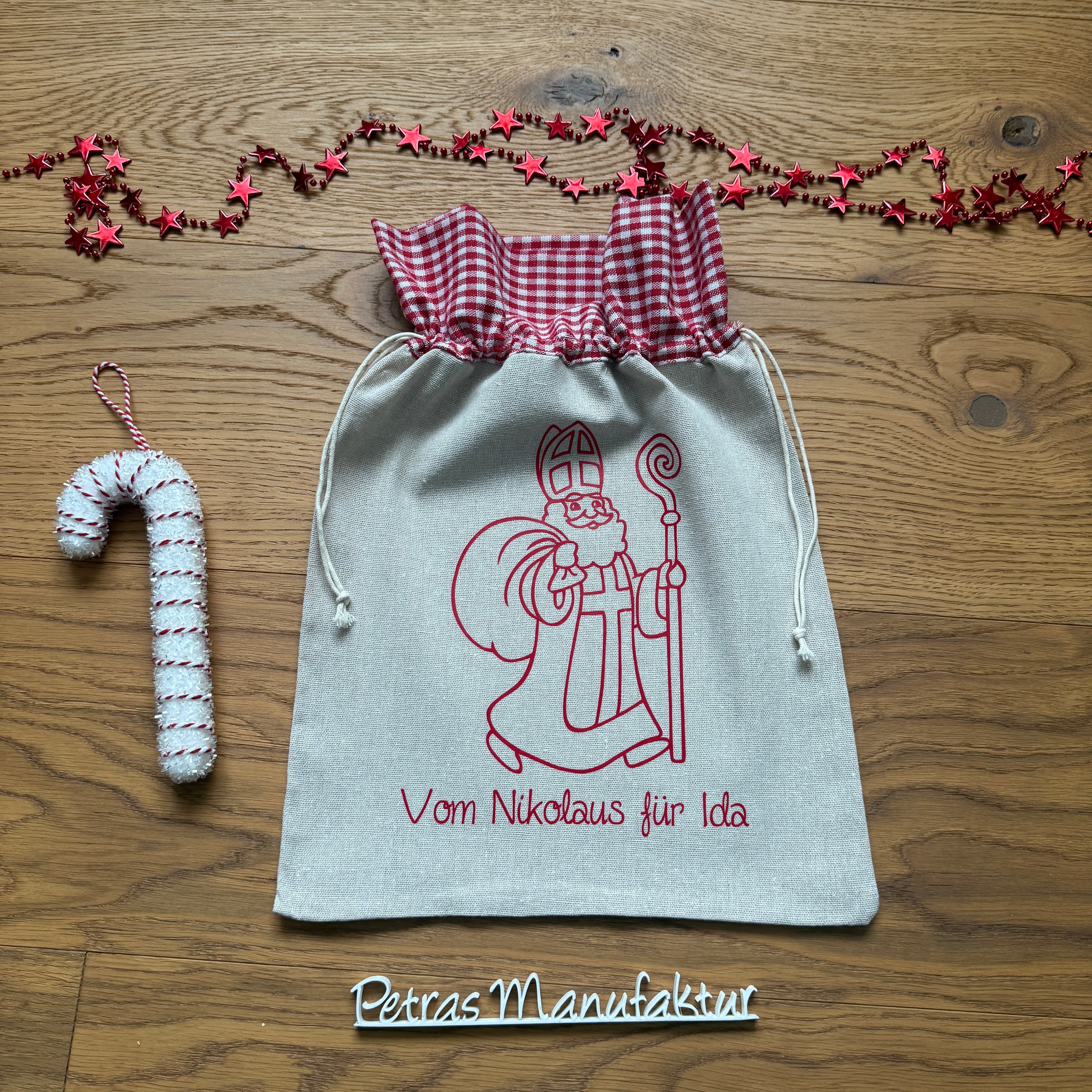 Nikolaussackerl Leinen