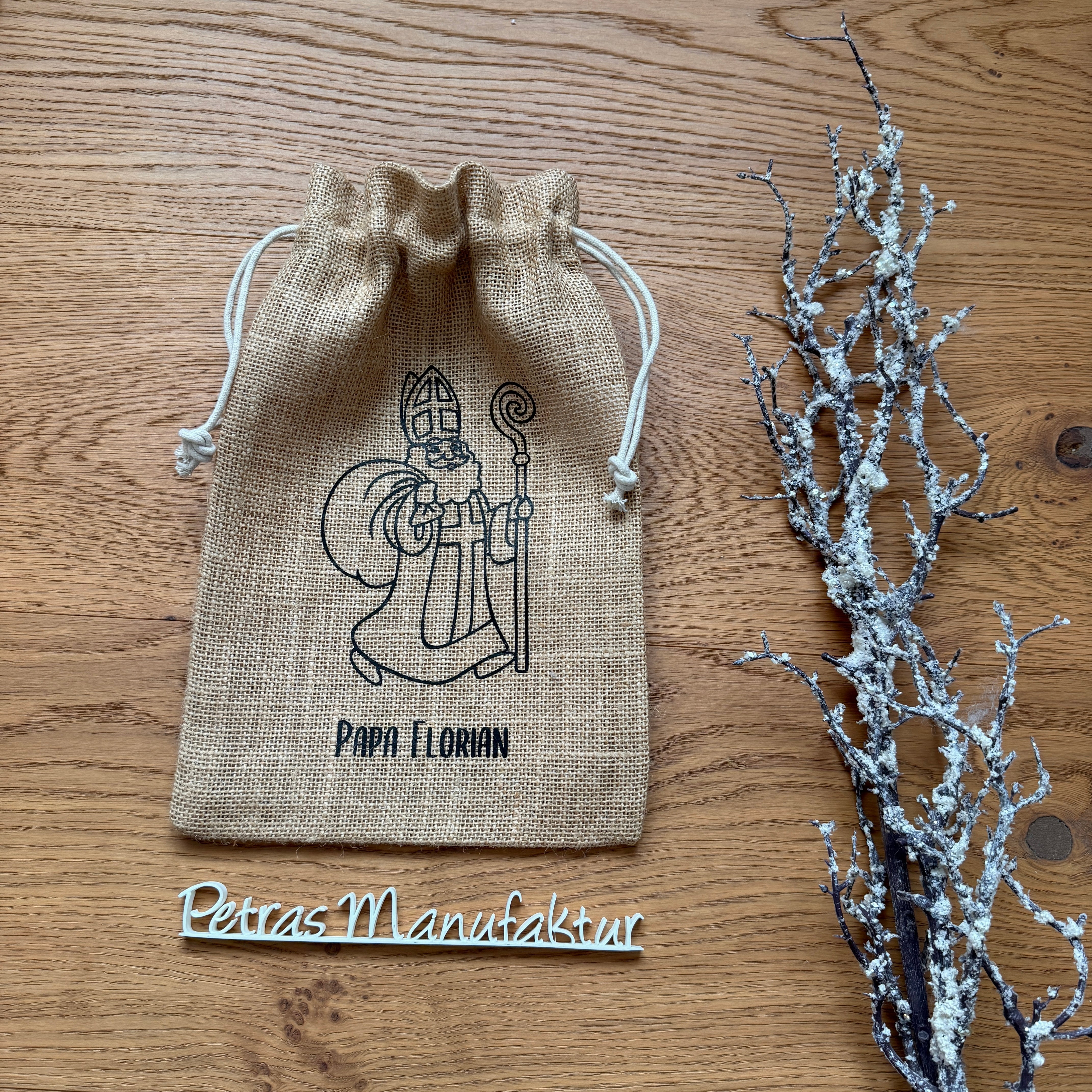 Nikolaussackerl Jute natur