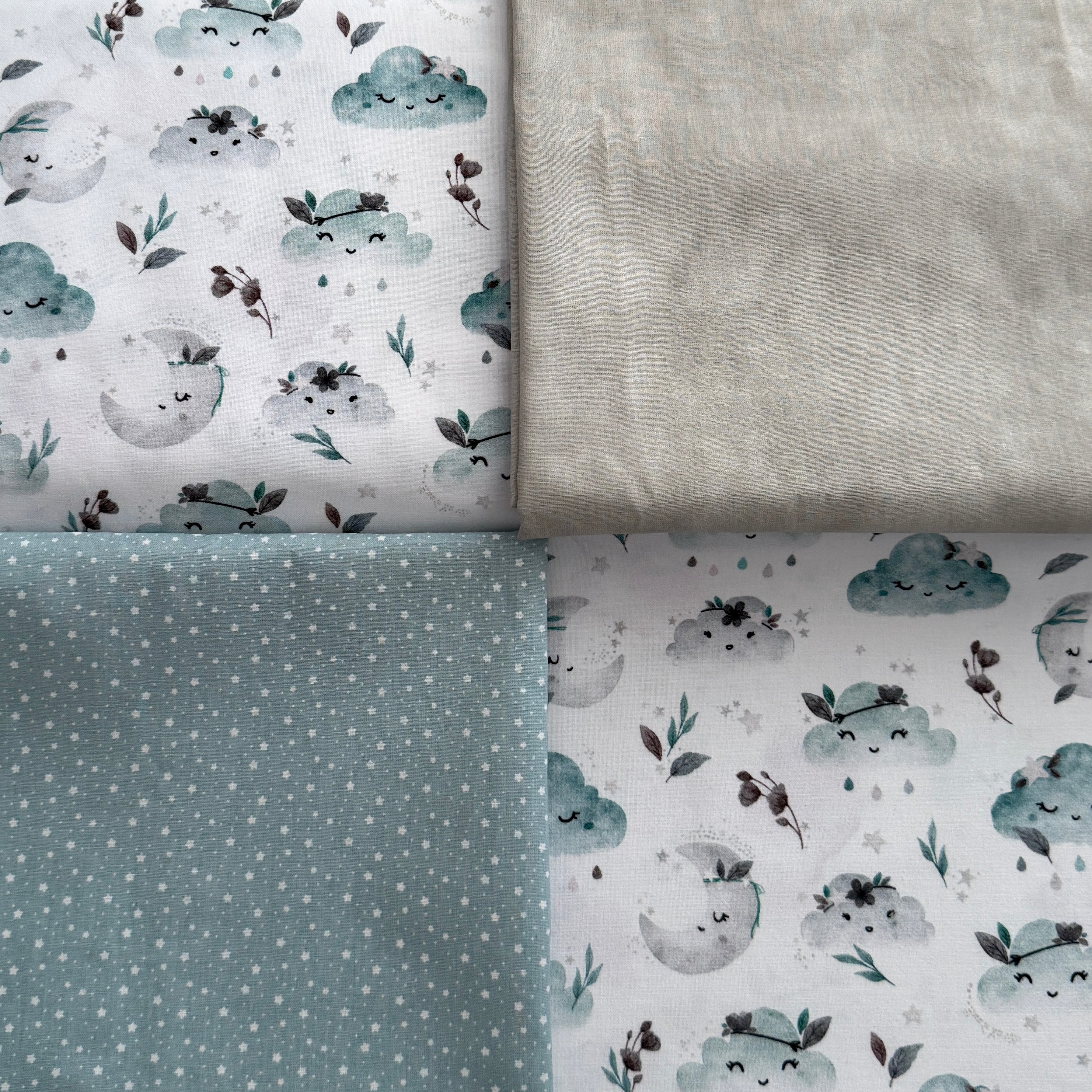 Krabbeldecke "Wolken mint“ Modell 3