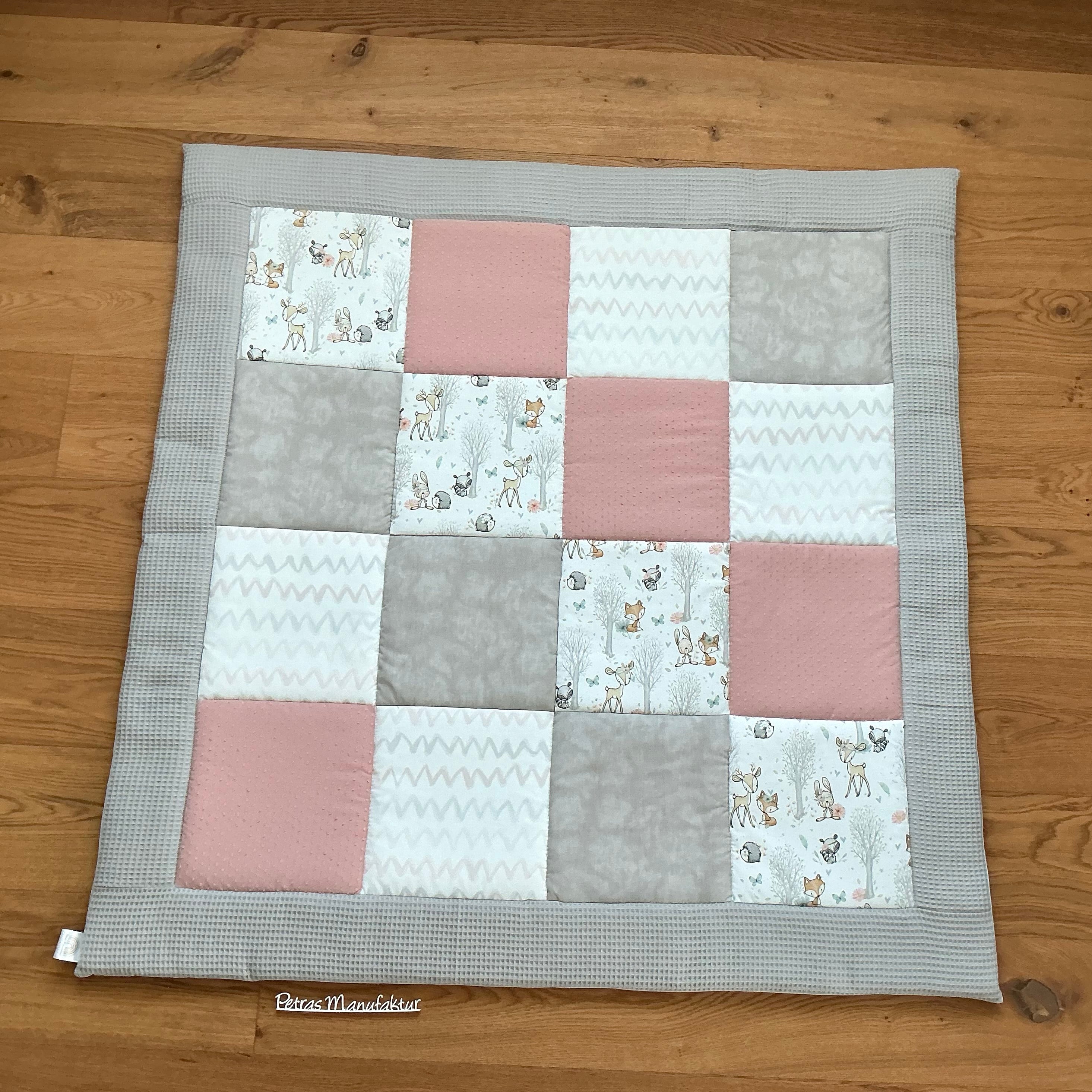 Krabbeldecke "Waldtiere pastell“ Modell 2