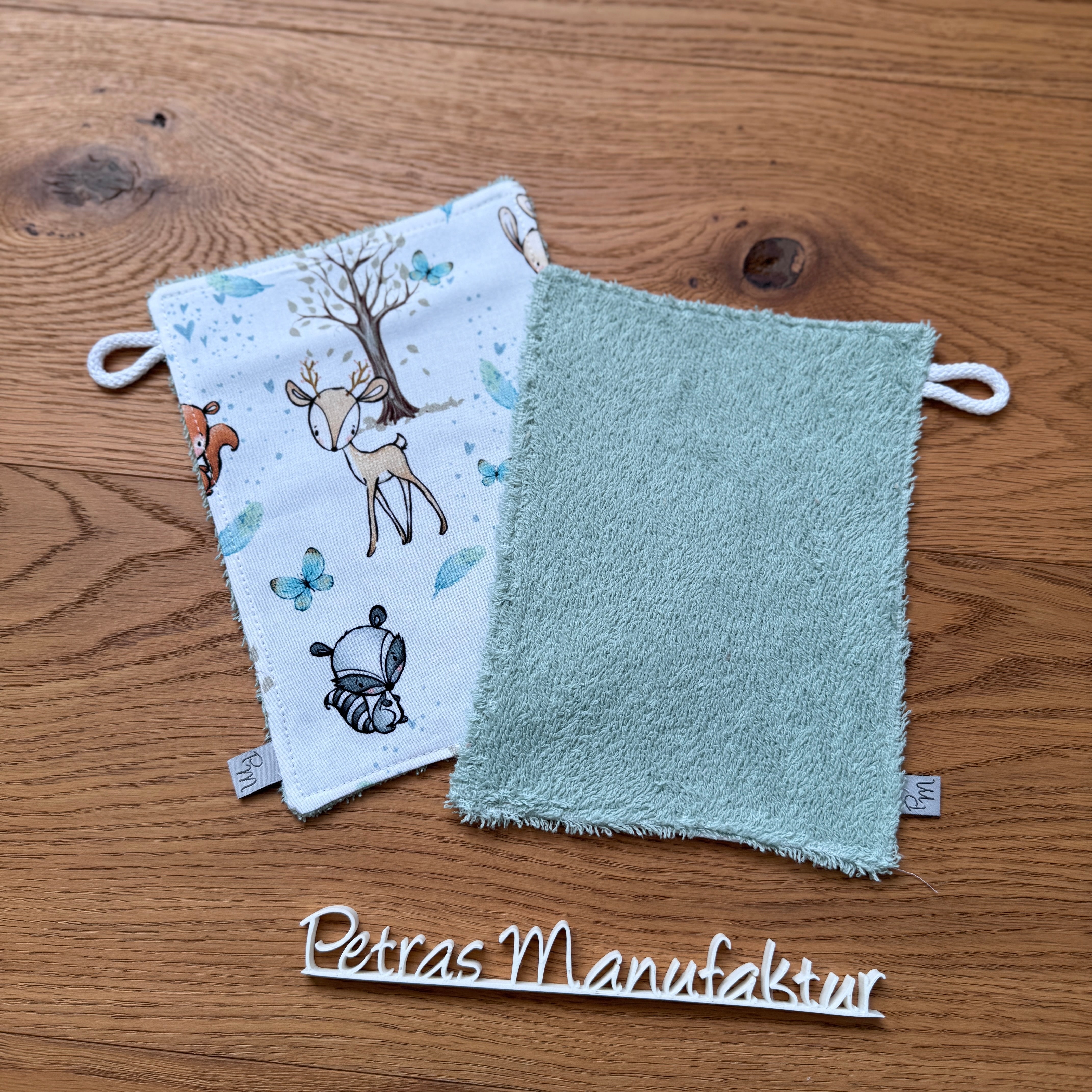 Badetuch-Set „Waldtiere mint“