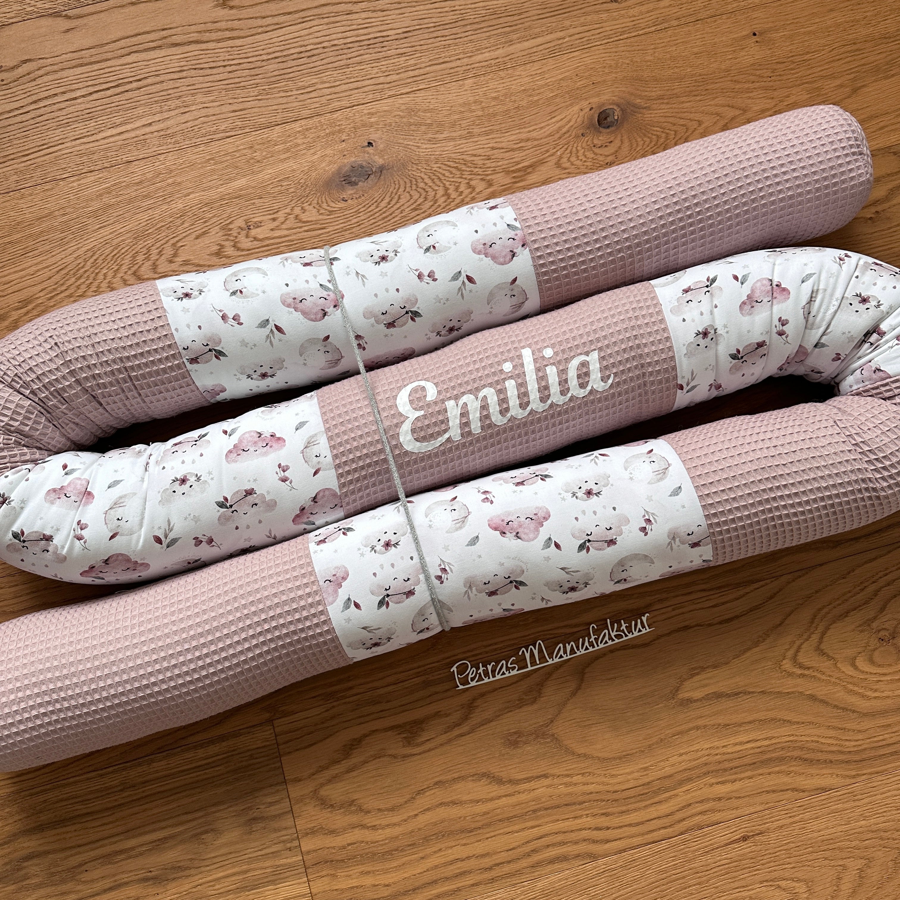 Bettschlange "Wolken altrosa"