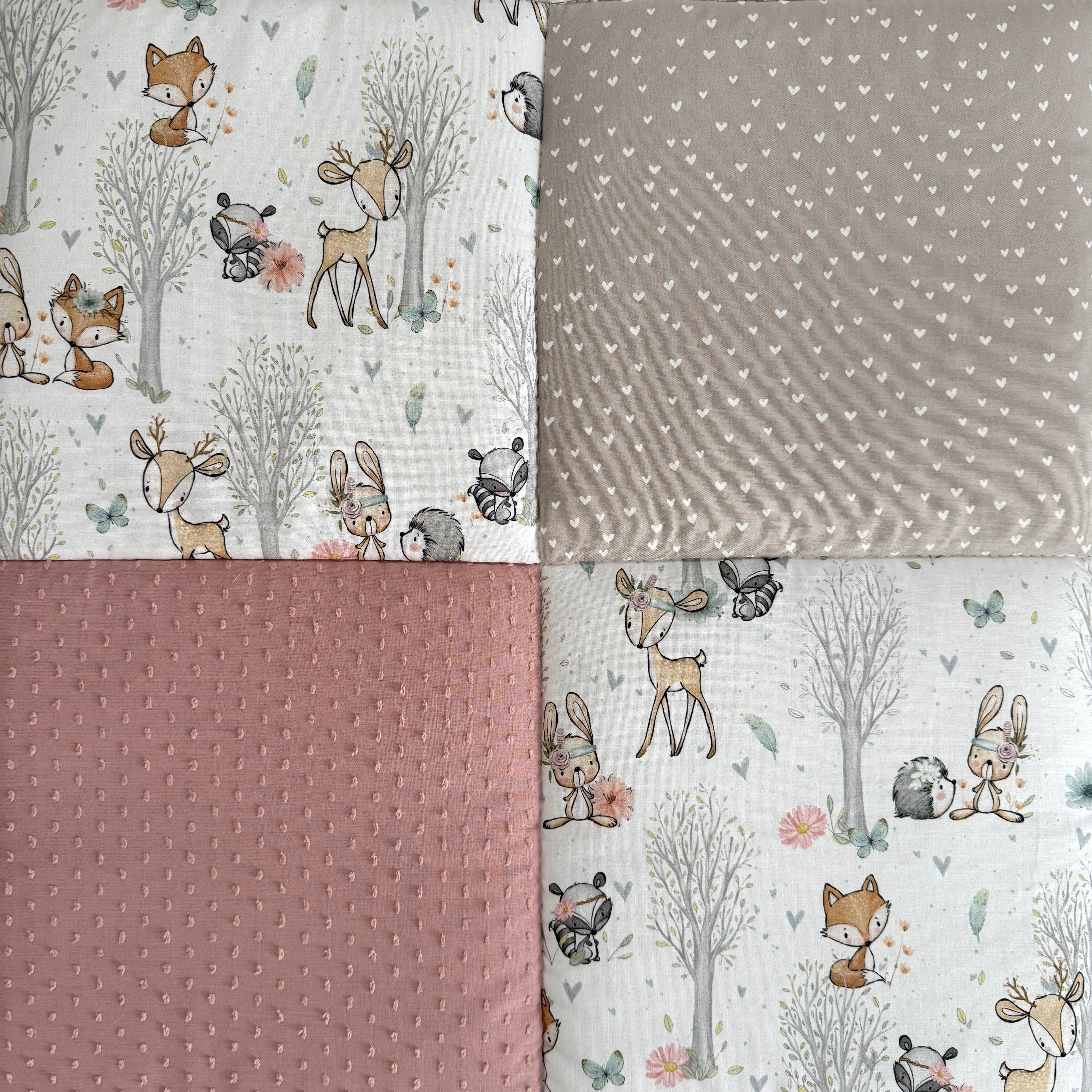 Krabbeldecke "Waldtiere pastell“ Modell 6