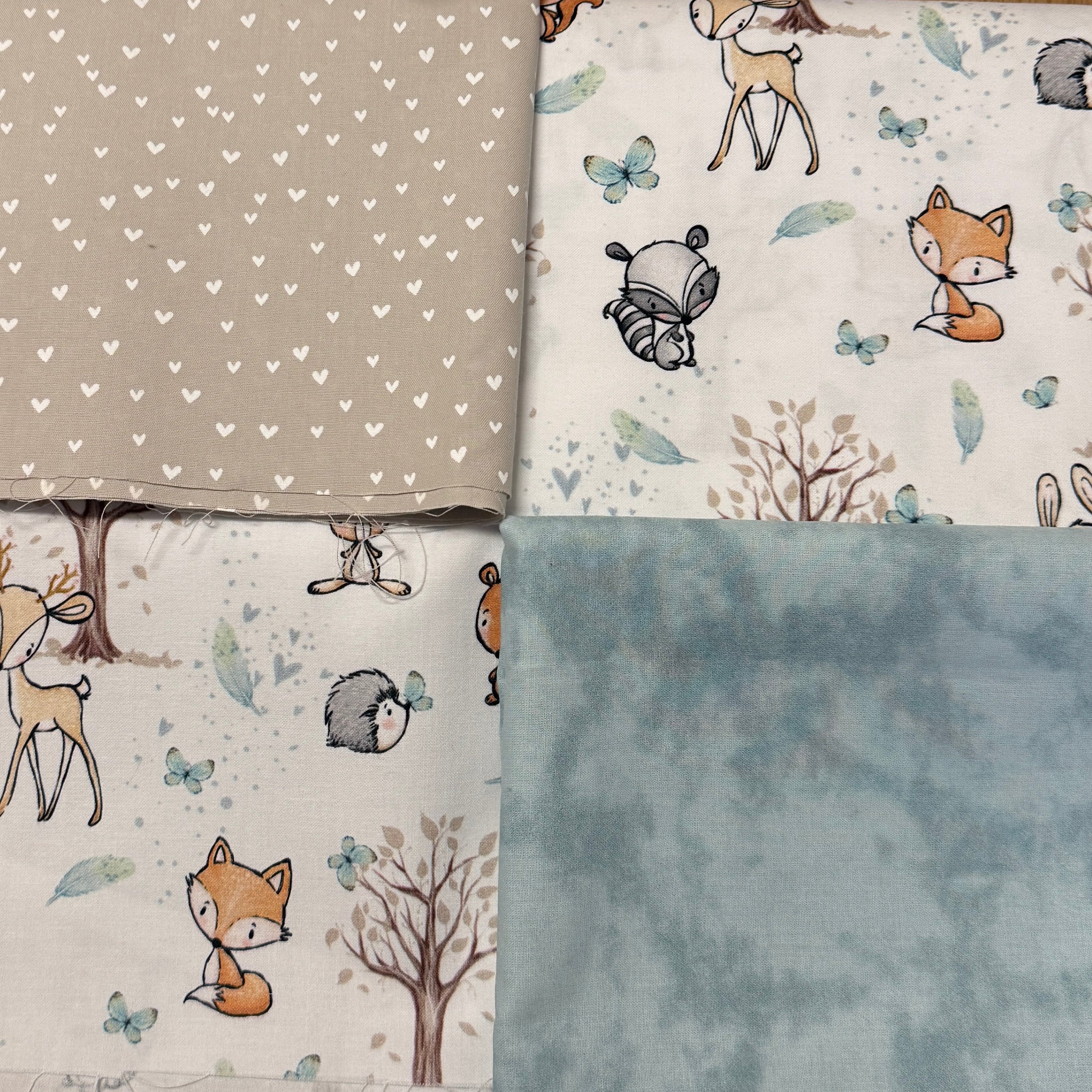 Krabbeldecke "Waldtiere mint“ Modell 7