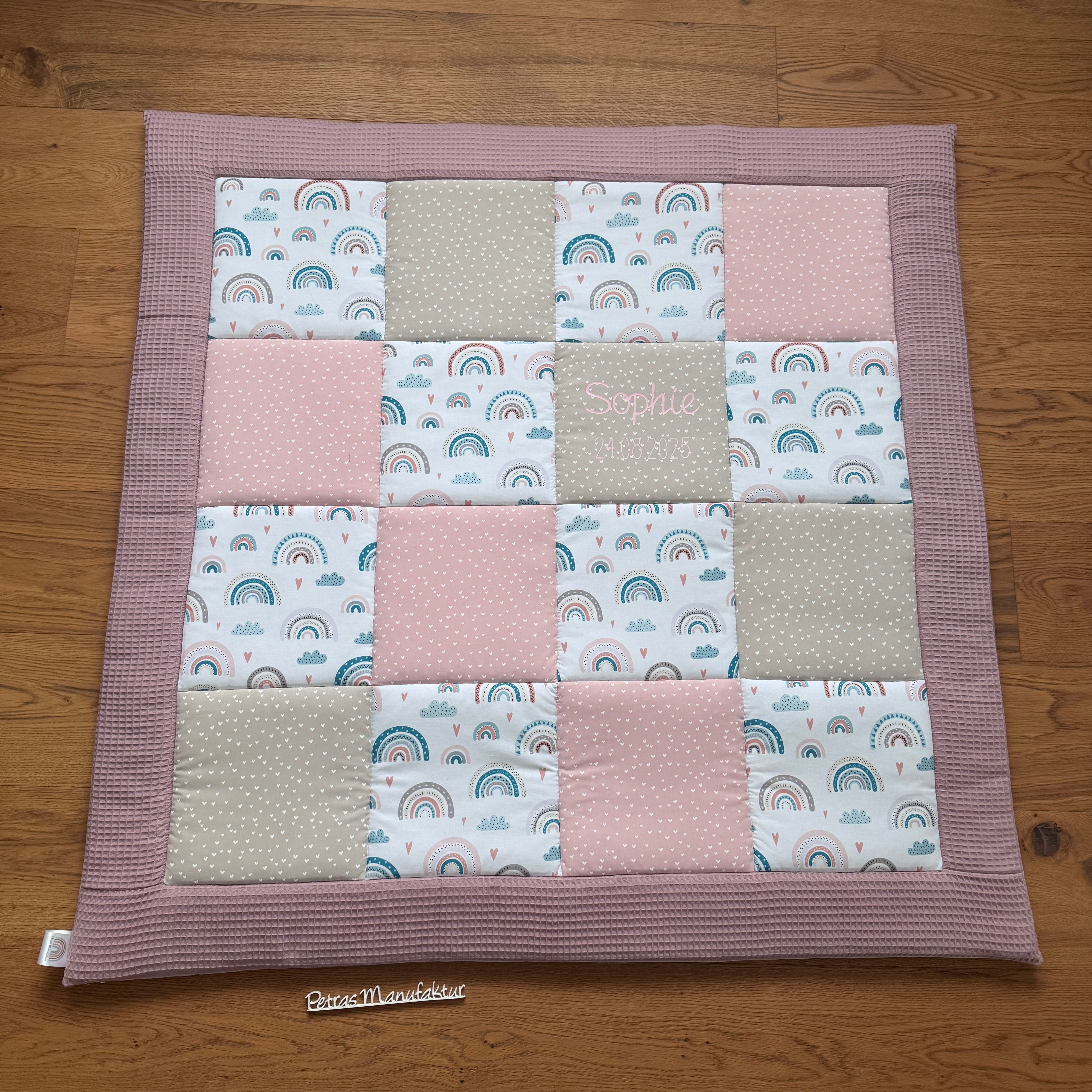 Krabbeldecke "Regenbogen & Wolken“ Modell 4