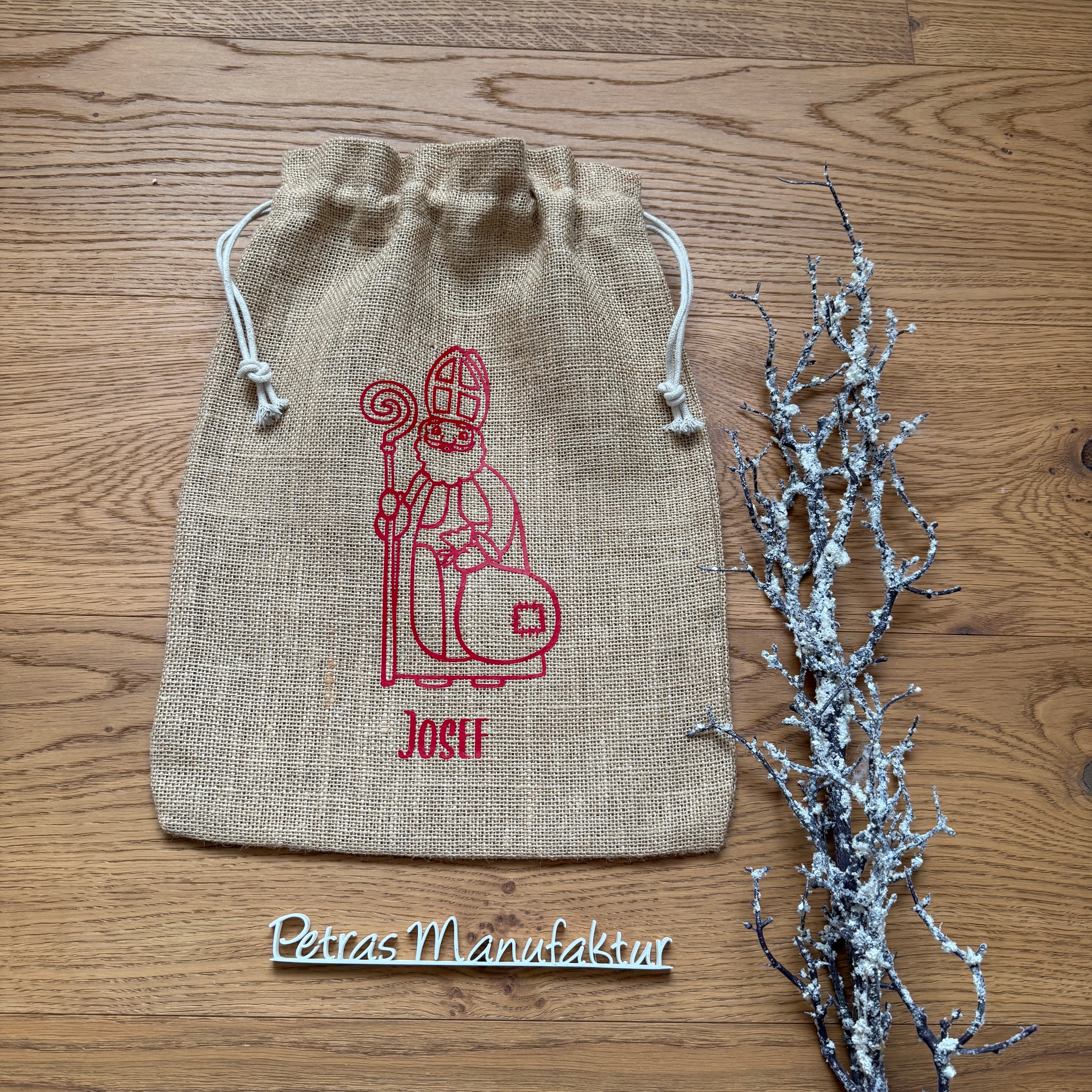 Nikolaussackerl Jute natur