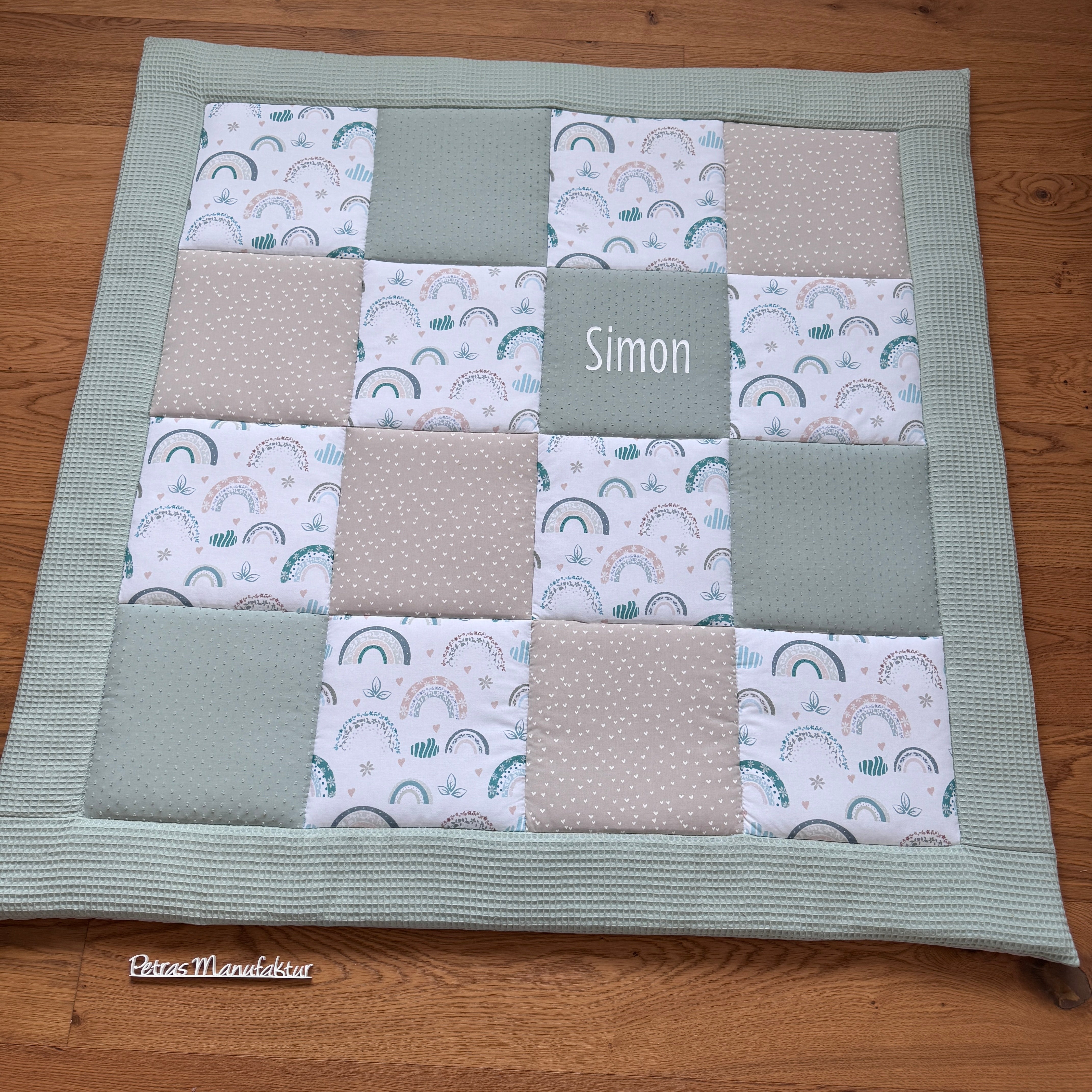 Krabbeldecke "Regenbogen pastell“ Modell 7